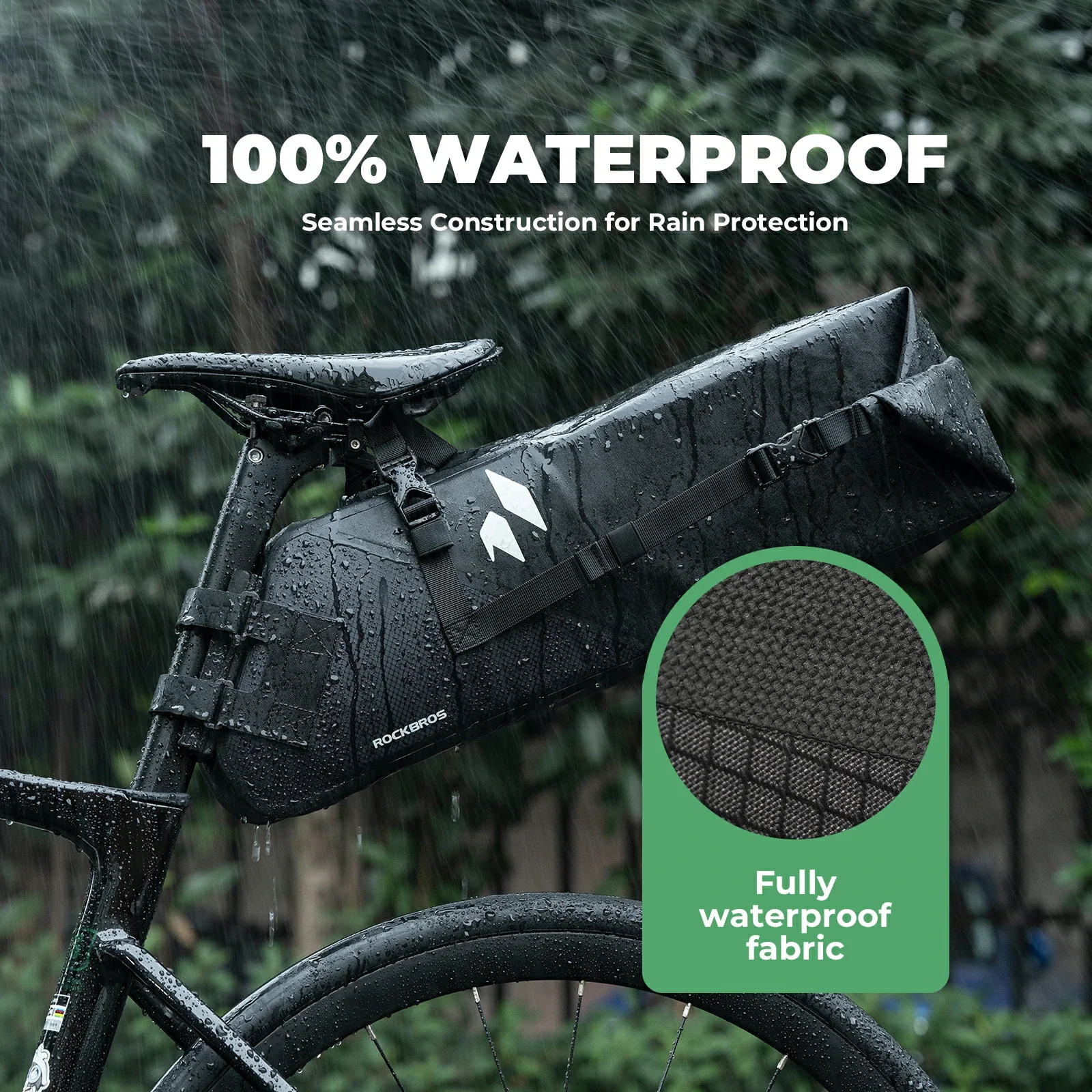 RideMate 100% 13L Waterproof Bike Saddle Bag AS-157 - Image 2