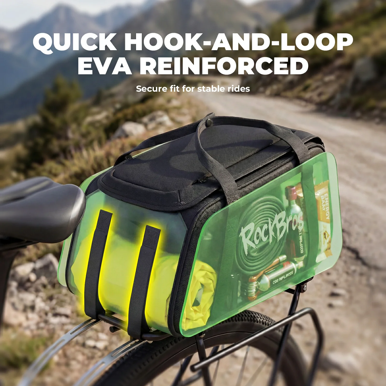 3-in-1 Bike Pannier Bag 10.5L Rear Rack Bag Backpack - Image 6