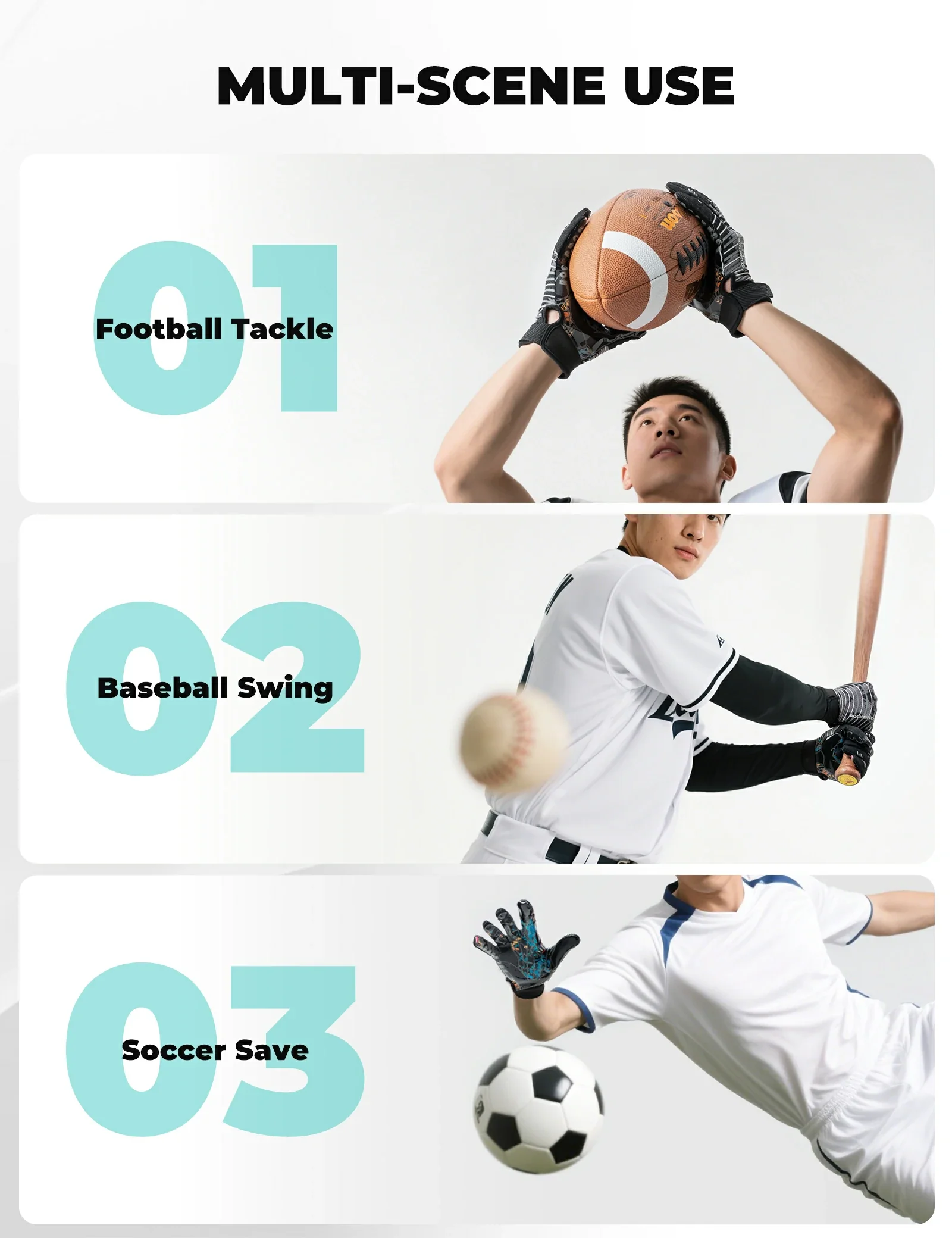 American Football Gloves High Grip for Adults - Image 6