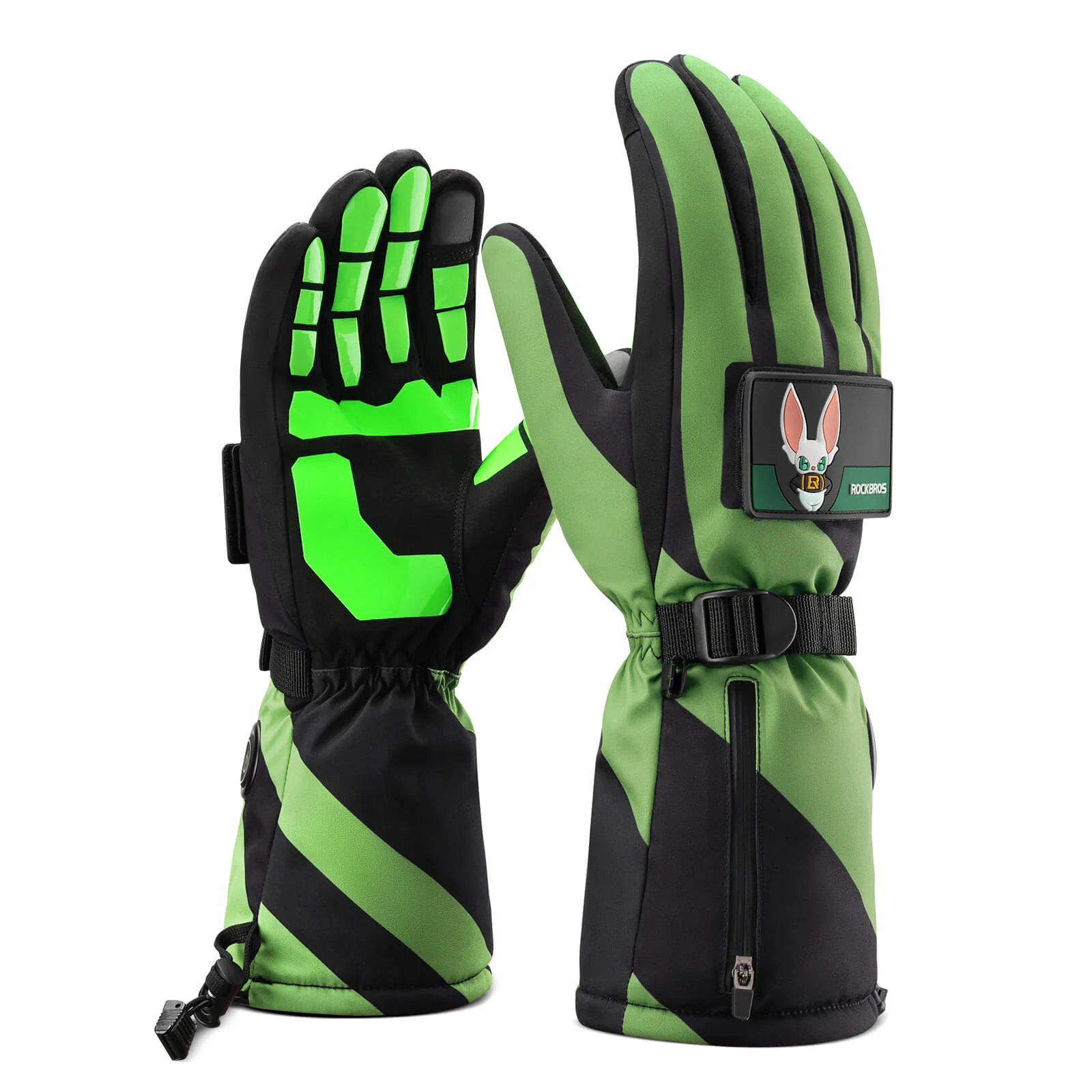 Battery Heated Gloves Winter Cycling Gloves 3 Heating Levels