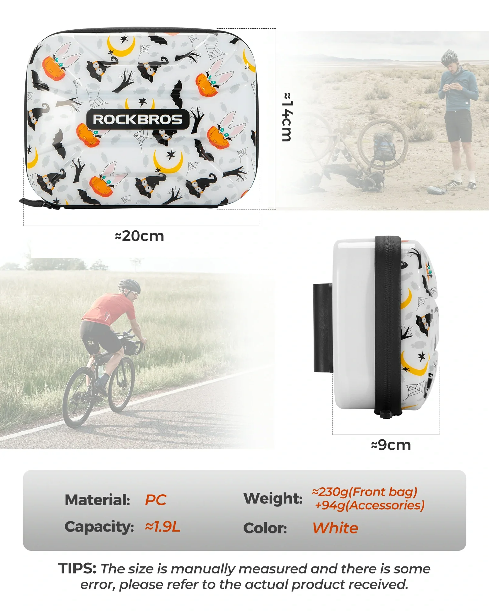 Bicycle Handlebar Bag Waterproof Hard Shell for Folding Bike - Image 6