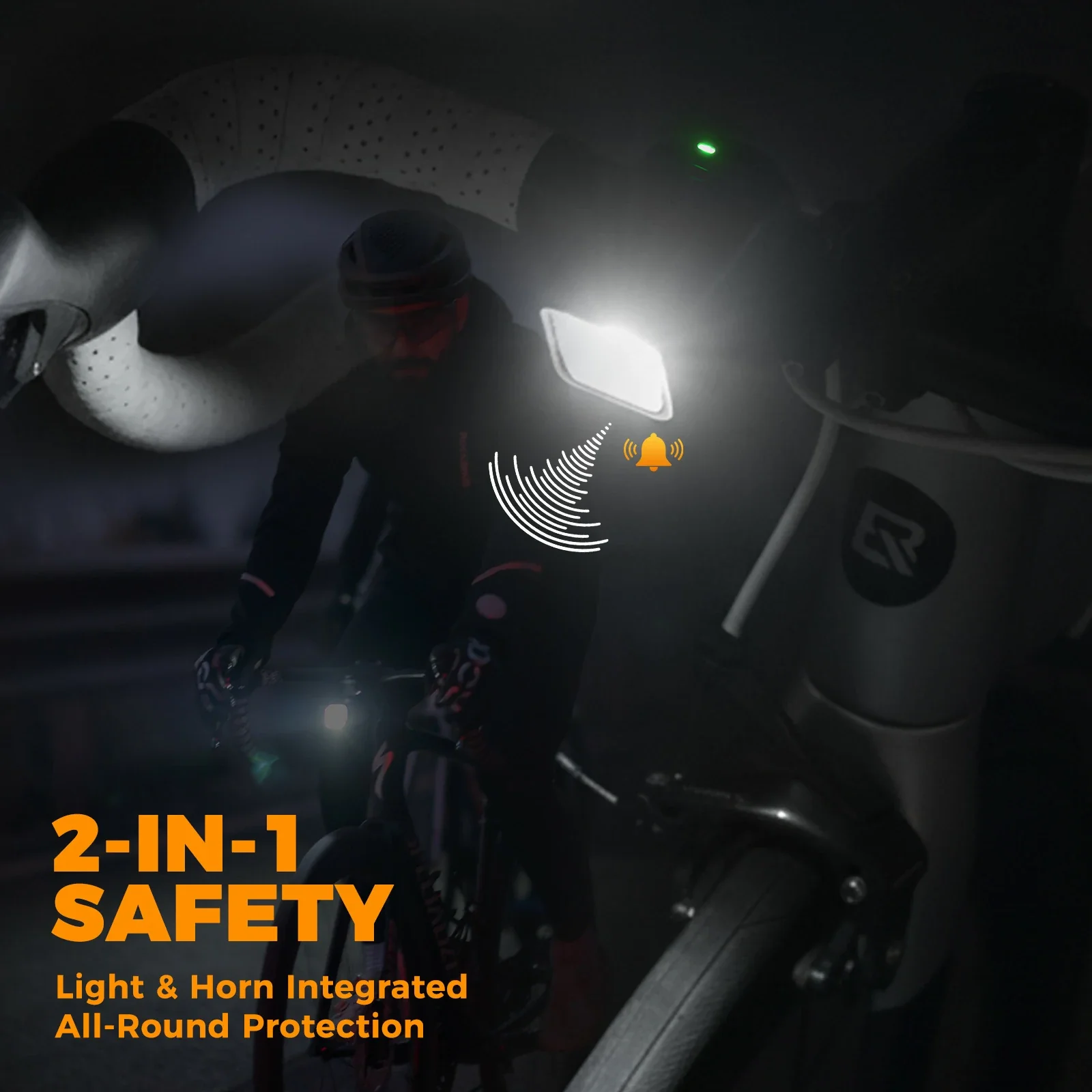 2-in-1 Bike Horn and Light – Electric Bicycle Front Light with Horn - Image 3