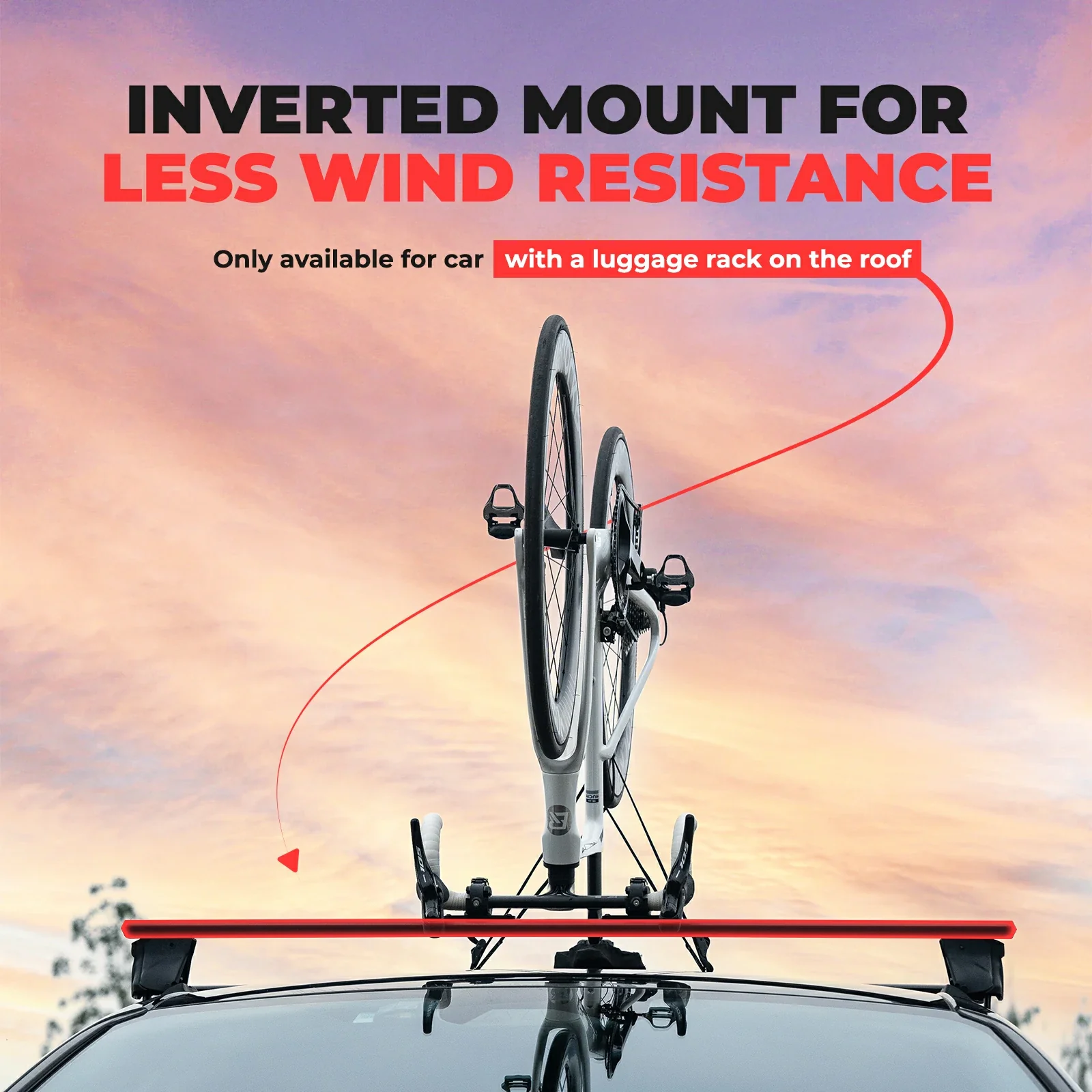 Bike Inverted Carrier Rack With Fork Mount Easy Installation - Image 3