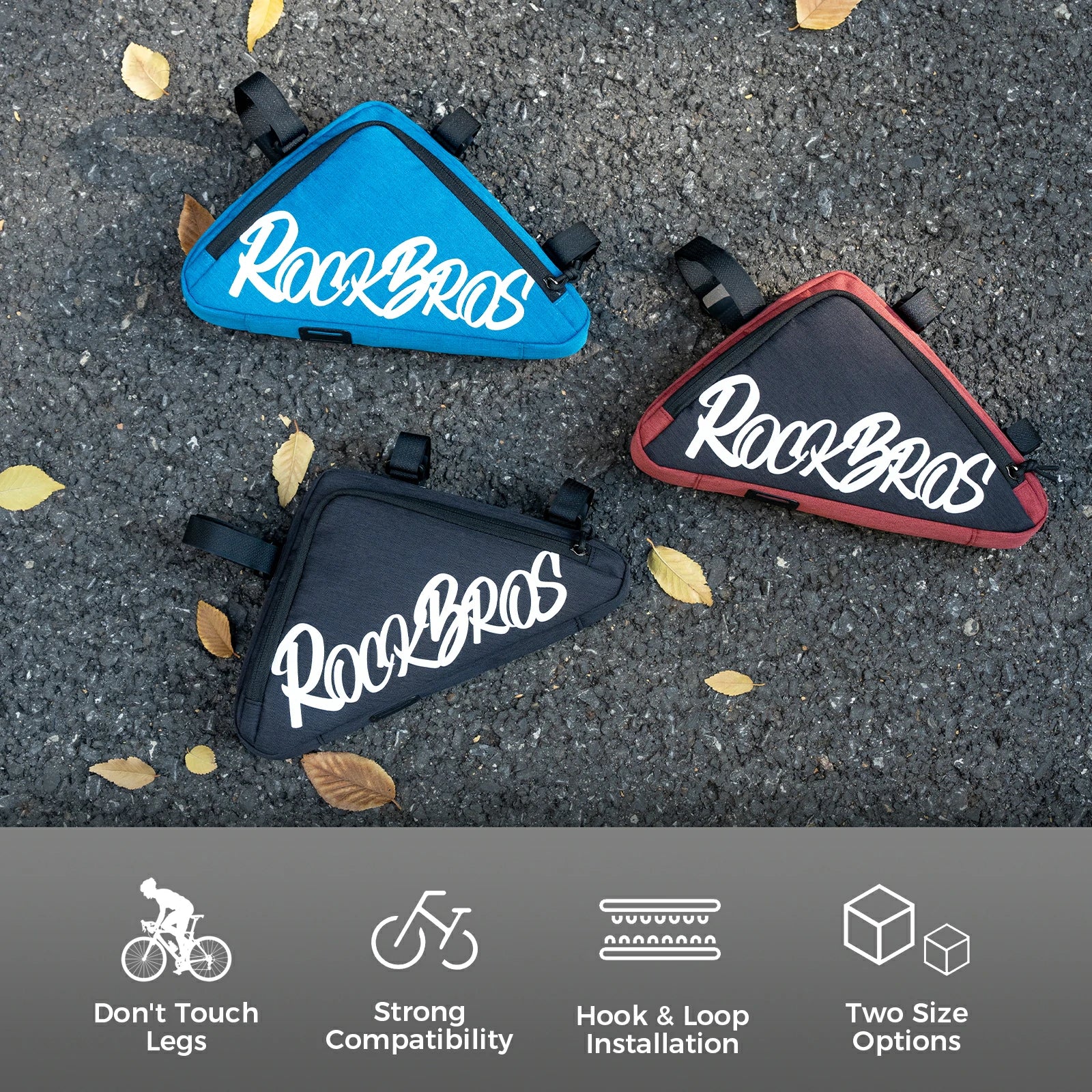 Bike Triangle Frame Bag Small Cycling Tool Storage 0.8L–1.4L - Image 4