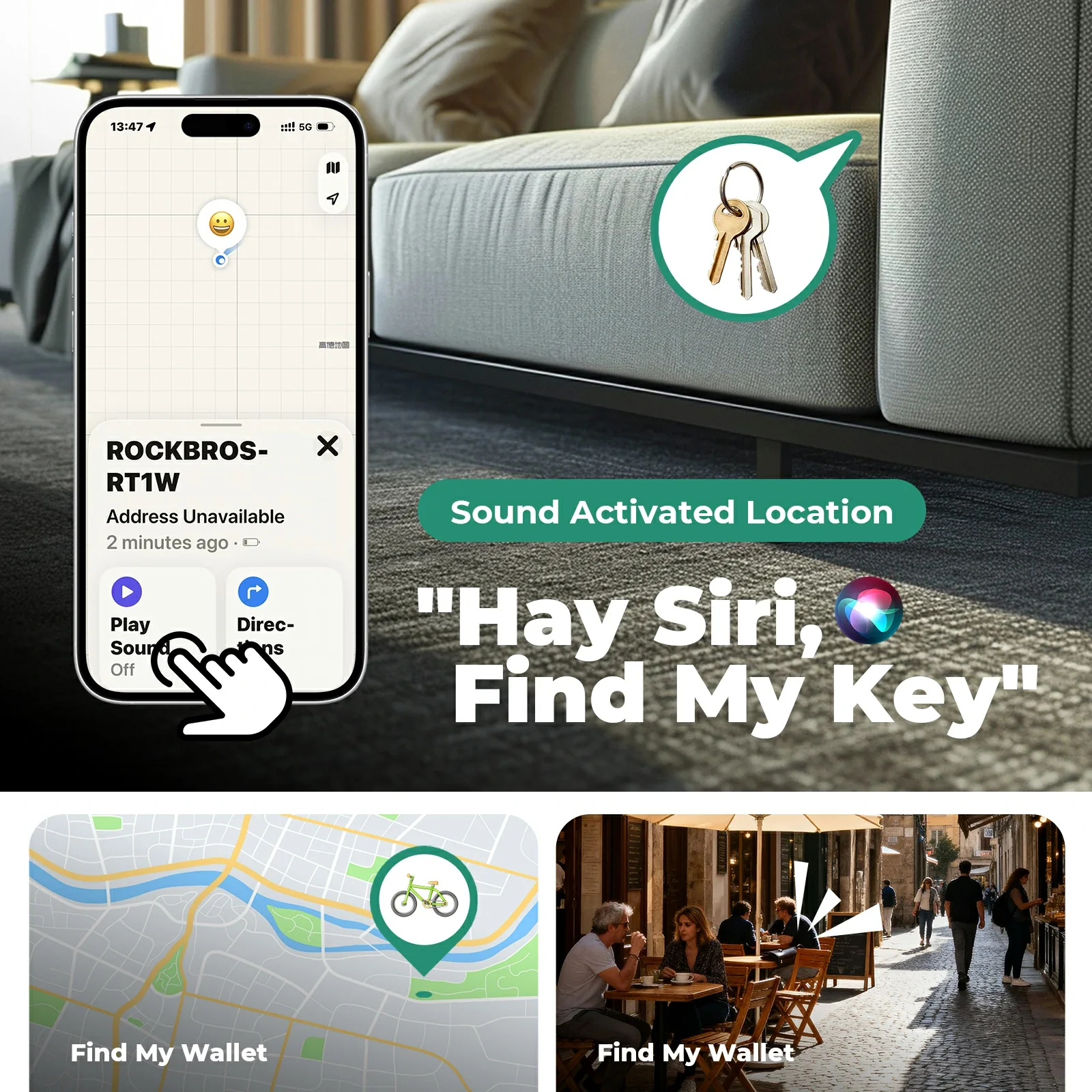 Bluetooth Air Tracker Tag for Apple Find My (iOS Only) - Image 4