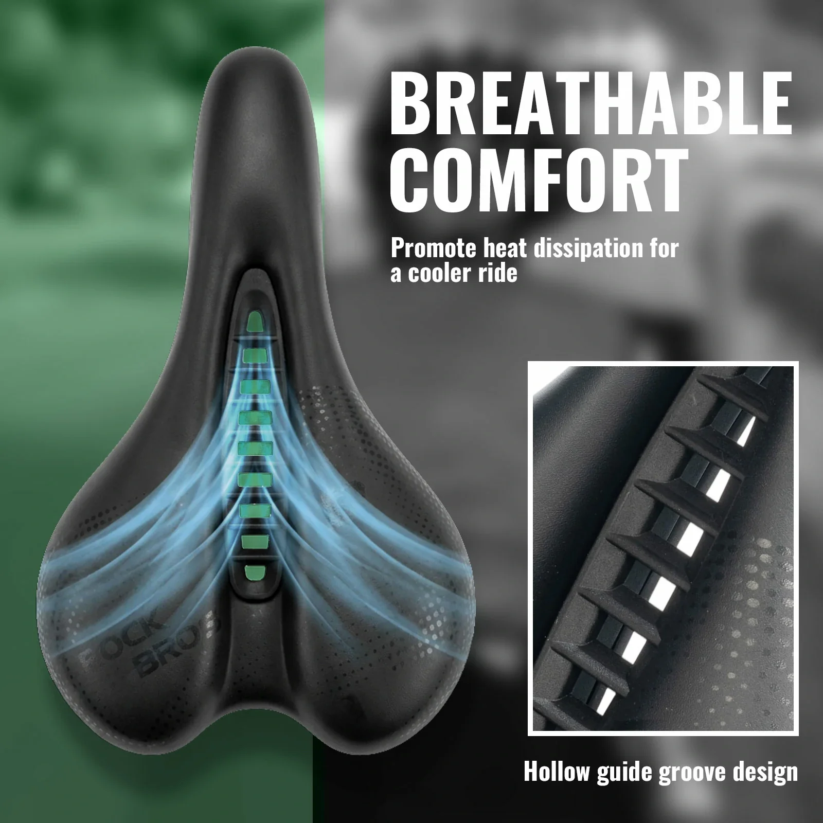 Comfortable Bicycle Saddle with PU Leather Surface - Image 3