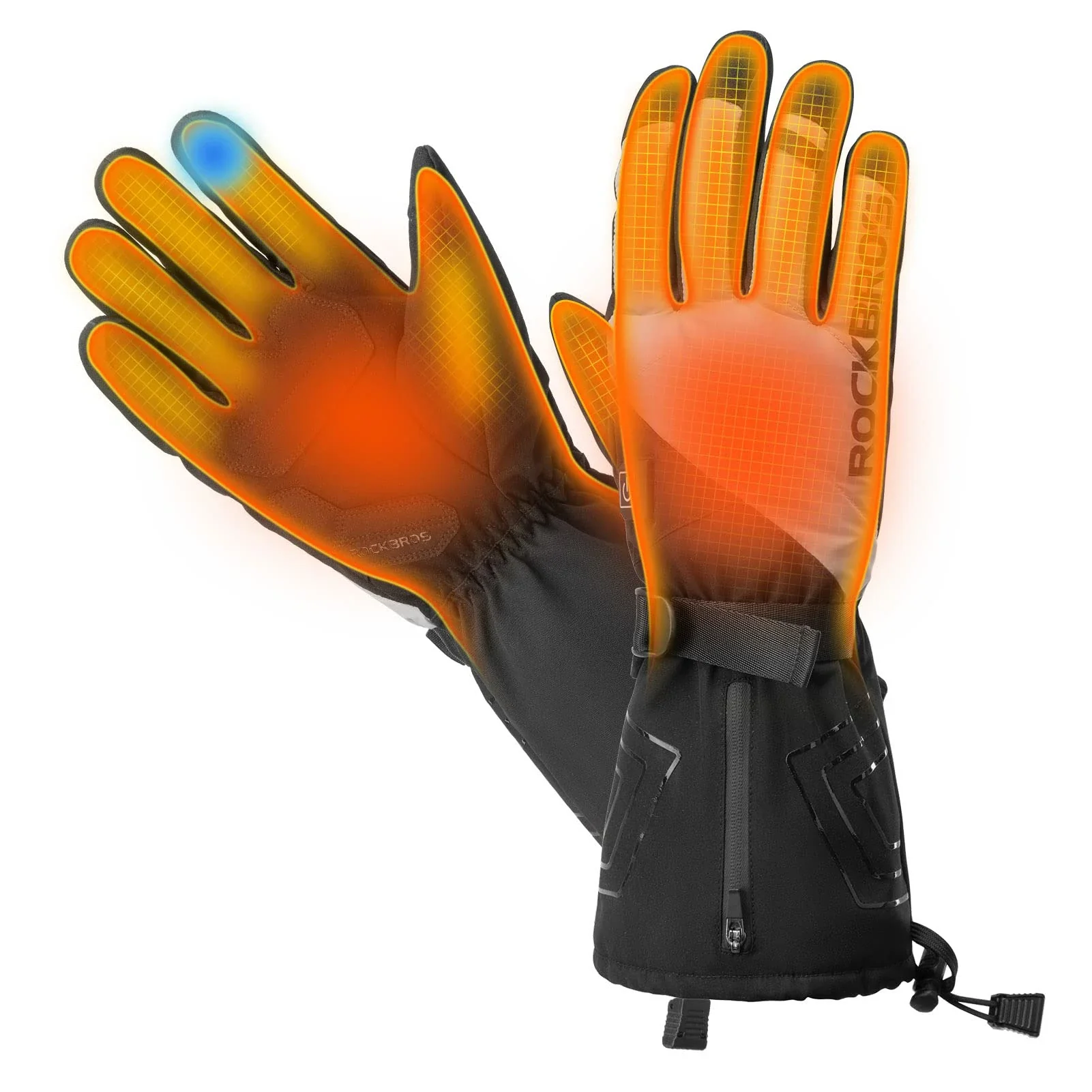 Cycling Gloves Electric Heated Winter Warm Touch Screen