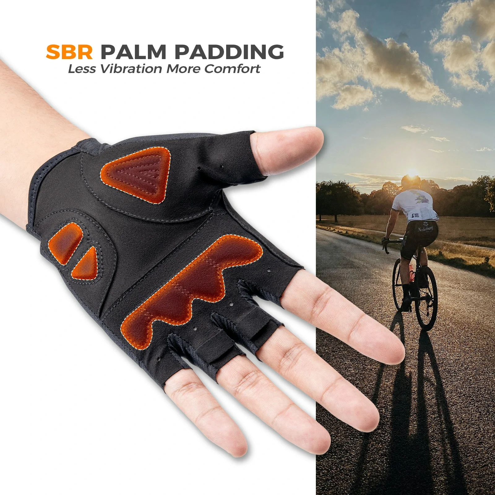 Cycling Gloves Half Finger SBR Padded - Image 6