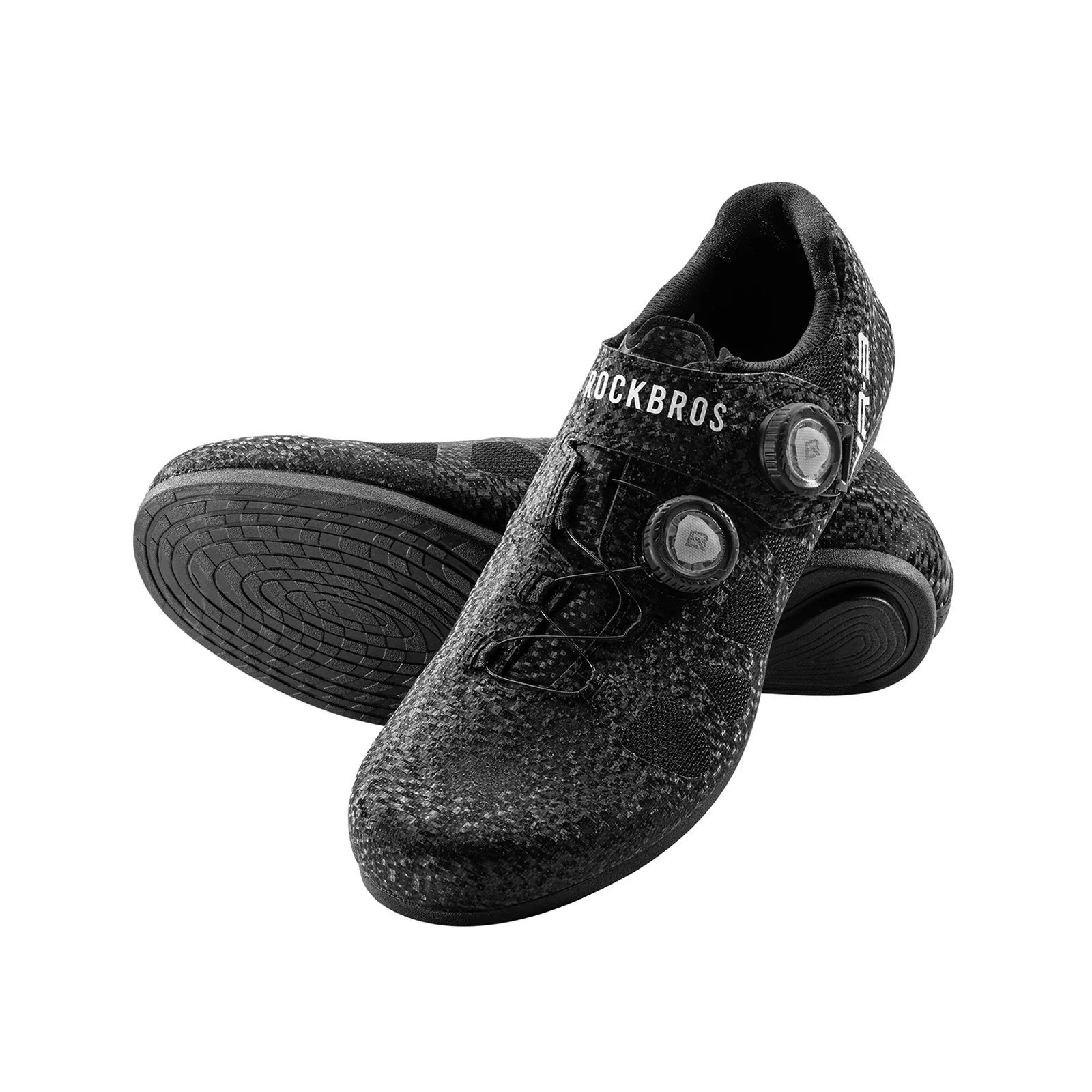 Cycling Shoes Dual Dial Breathable Non Slip Rubber Sole