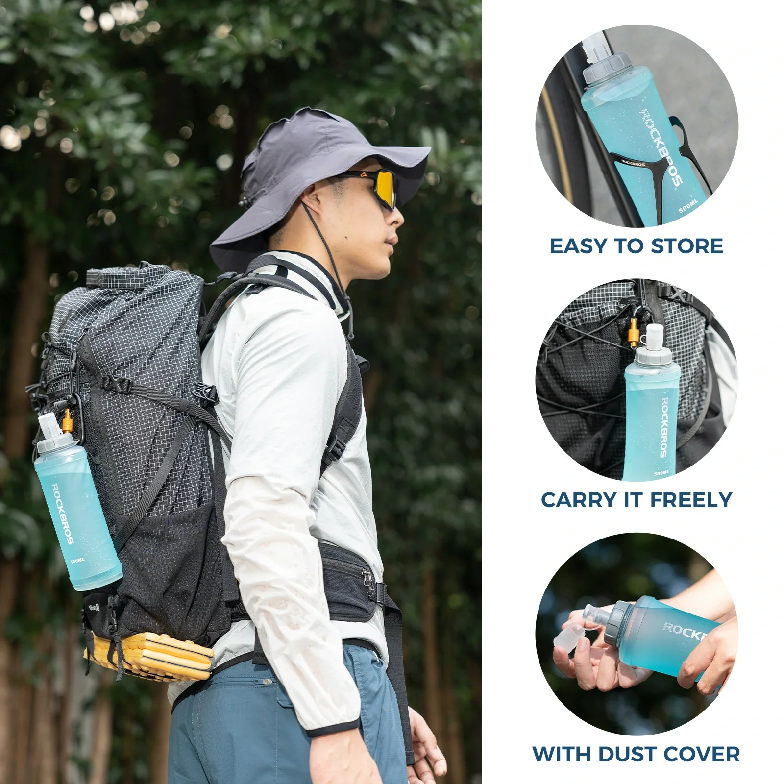 Foldable Water Bottle Cycling Bottle 500ML - Image 9