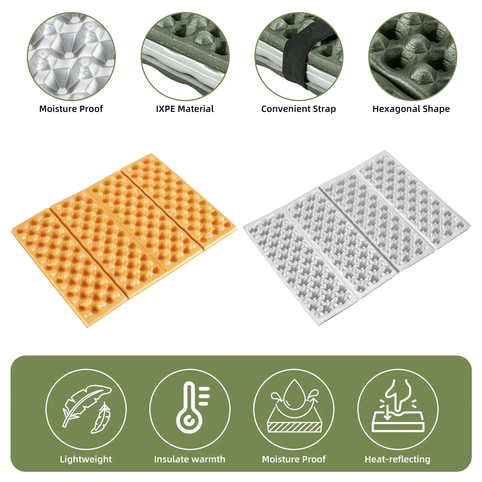 Folding Seat Pad Mat with Foam for Hiking & Camping - Image 10