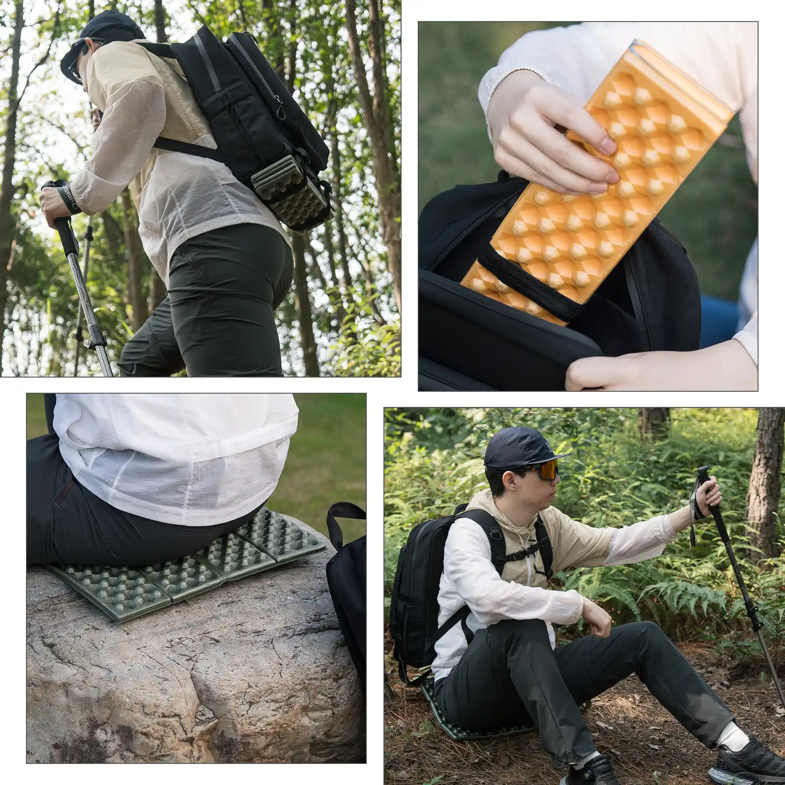 Folding Seat Pad Mat with Foam for Hiking & Camping - Image 12