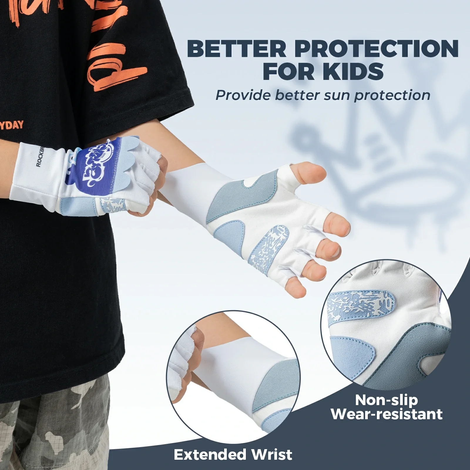 Kids Lightweight Cycling Gloves with Palm Protection - Image 13