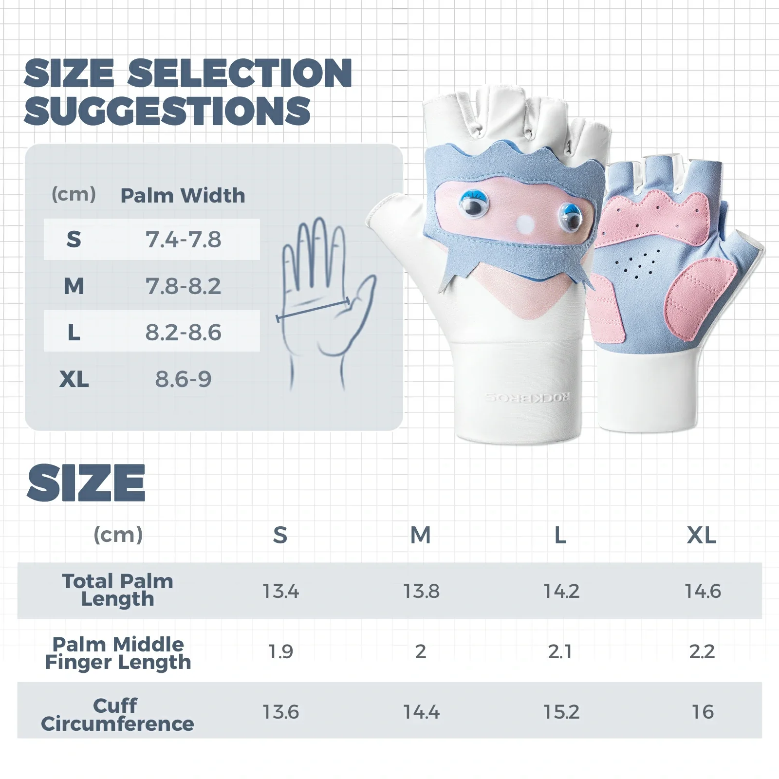 Kids Lightweight Cycling Gloves with Palm Protection - Image 6