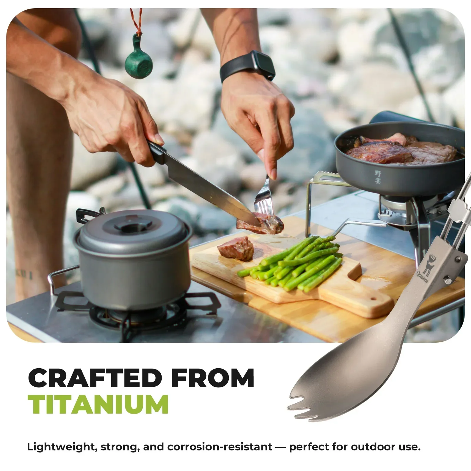 Lightweight Titanium 3-in-1 Tableware Set - Image 5