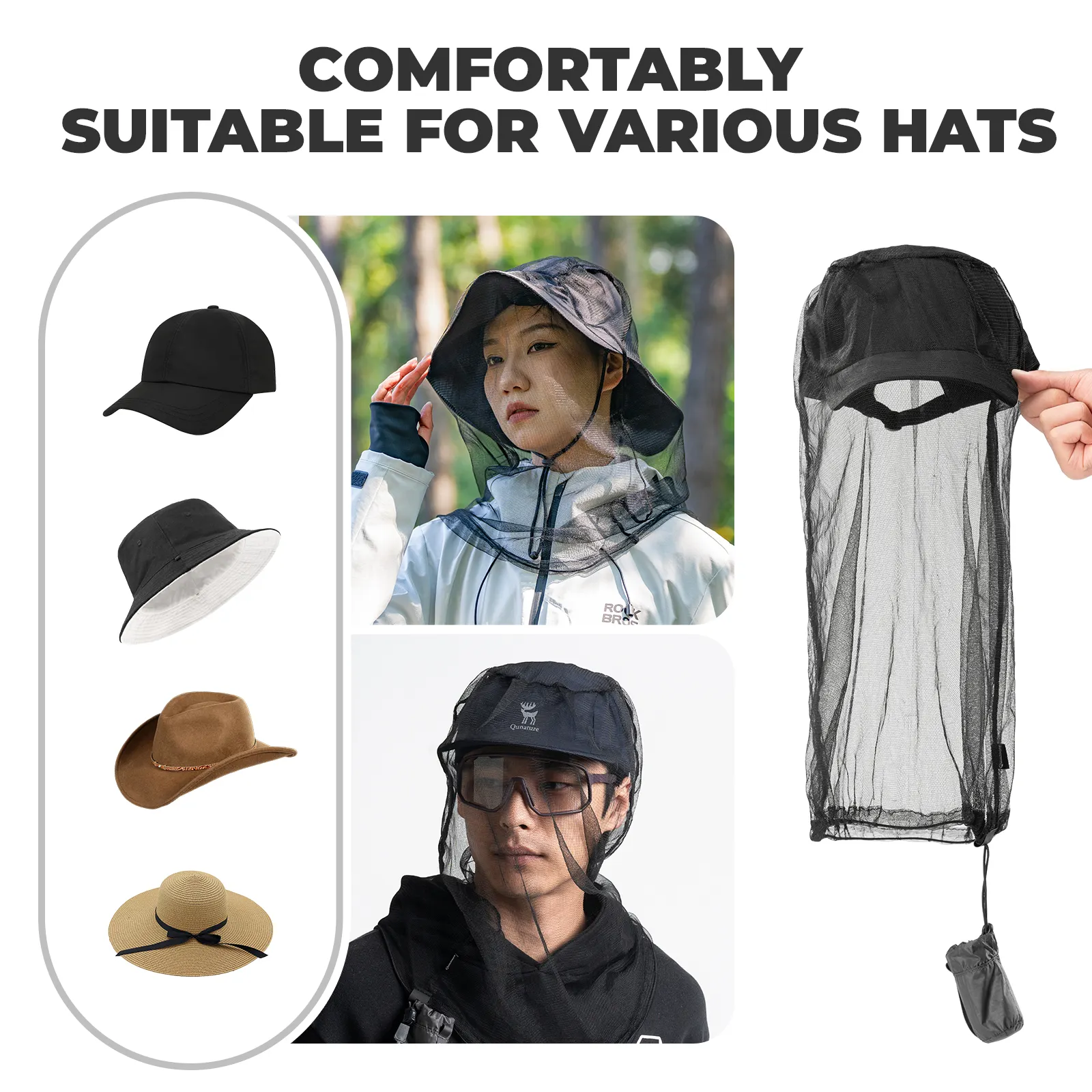 Mosquito Head Net Mesh for Hiking & Outdoors - Image 8