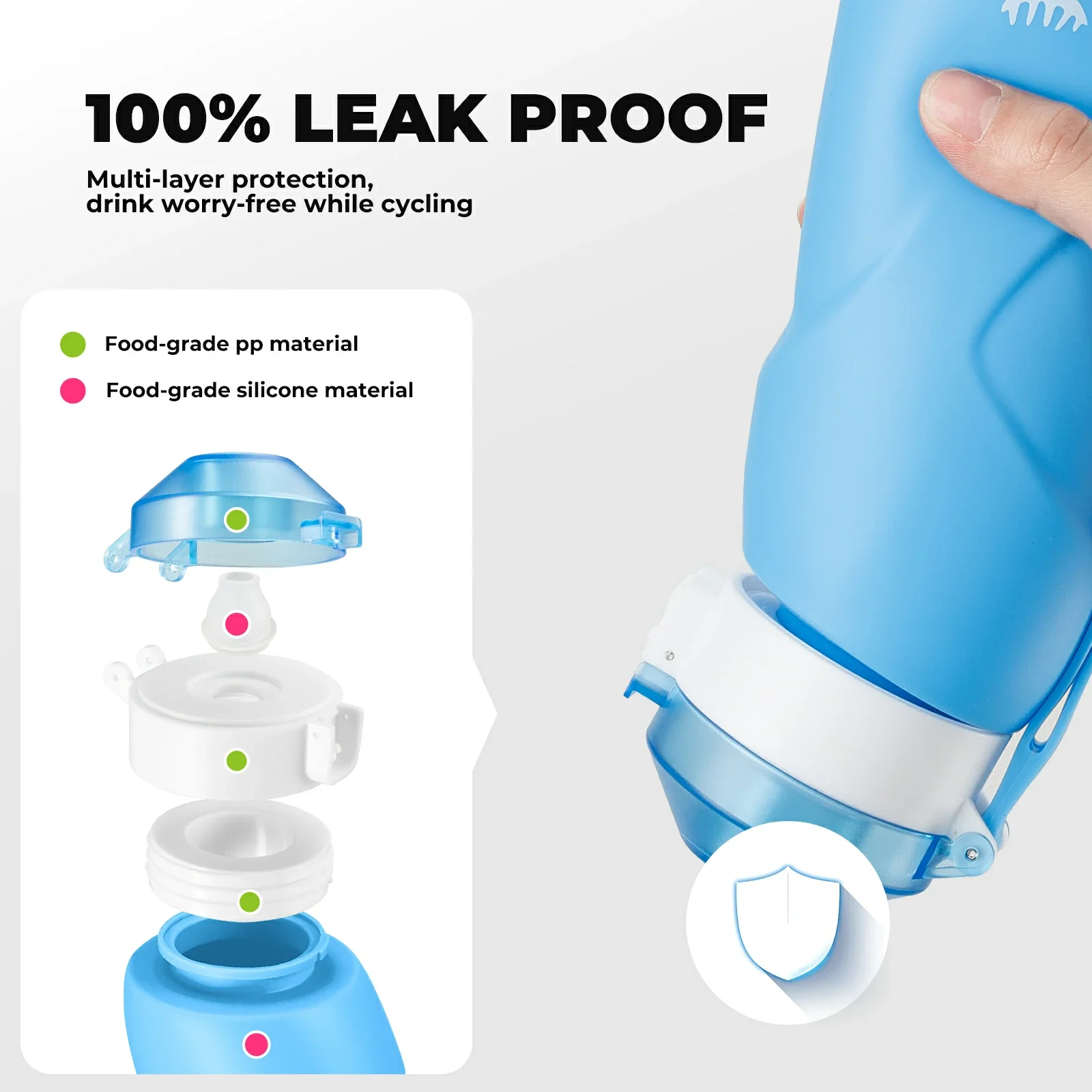 Qunature Collapsible Water Bottle Silicone 700 ml - Image 18