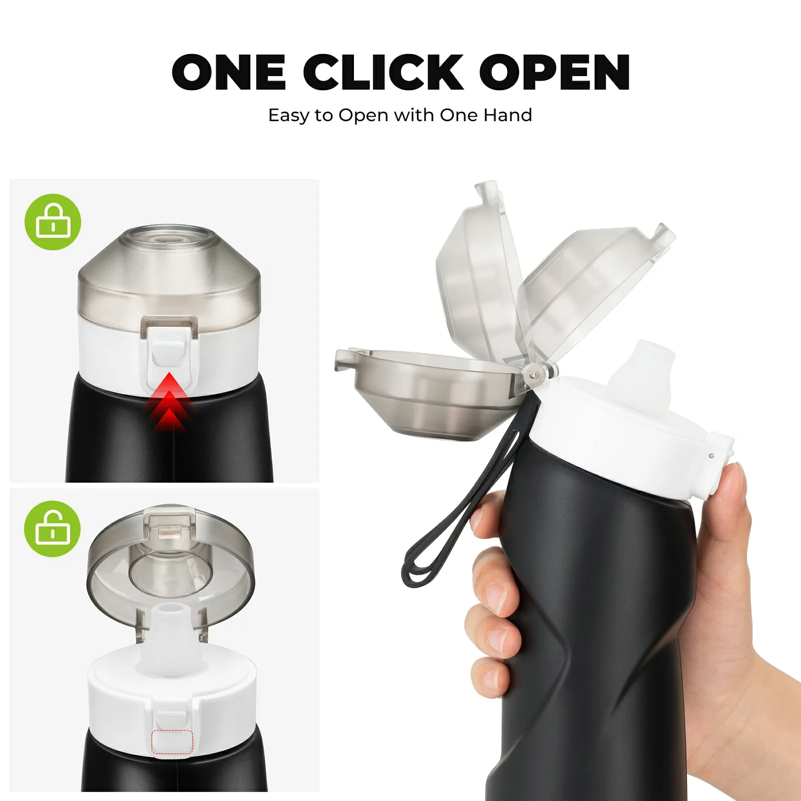 Qunature Collapsible Water Bottle Silicone 700 ml - Image 19
