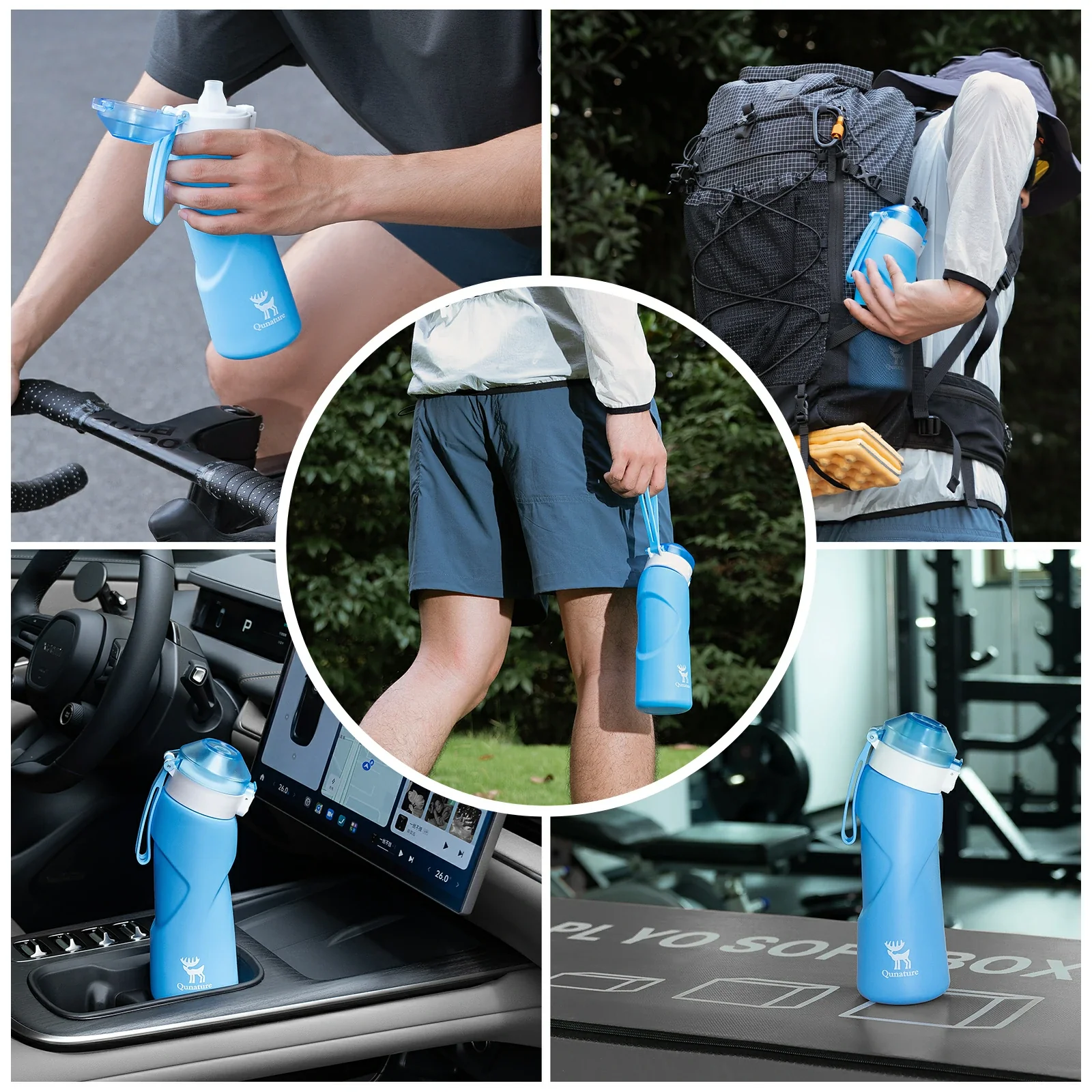 Qunature Collapsible Water Bottle Silicone 700 ml - Image 20