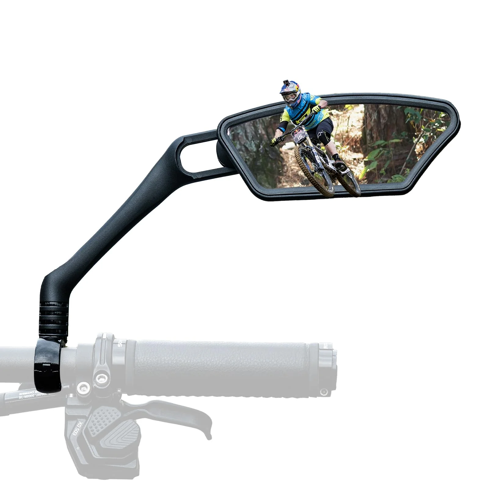 ROCKBROS HD Bike Mirror Adjustable Handlebar Mount 21-26mm - Image 2