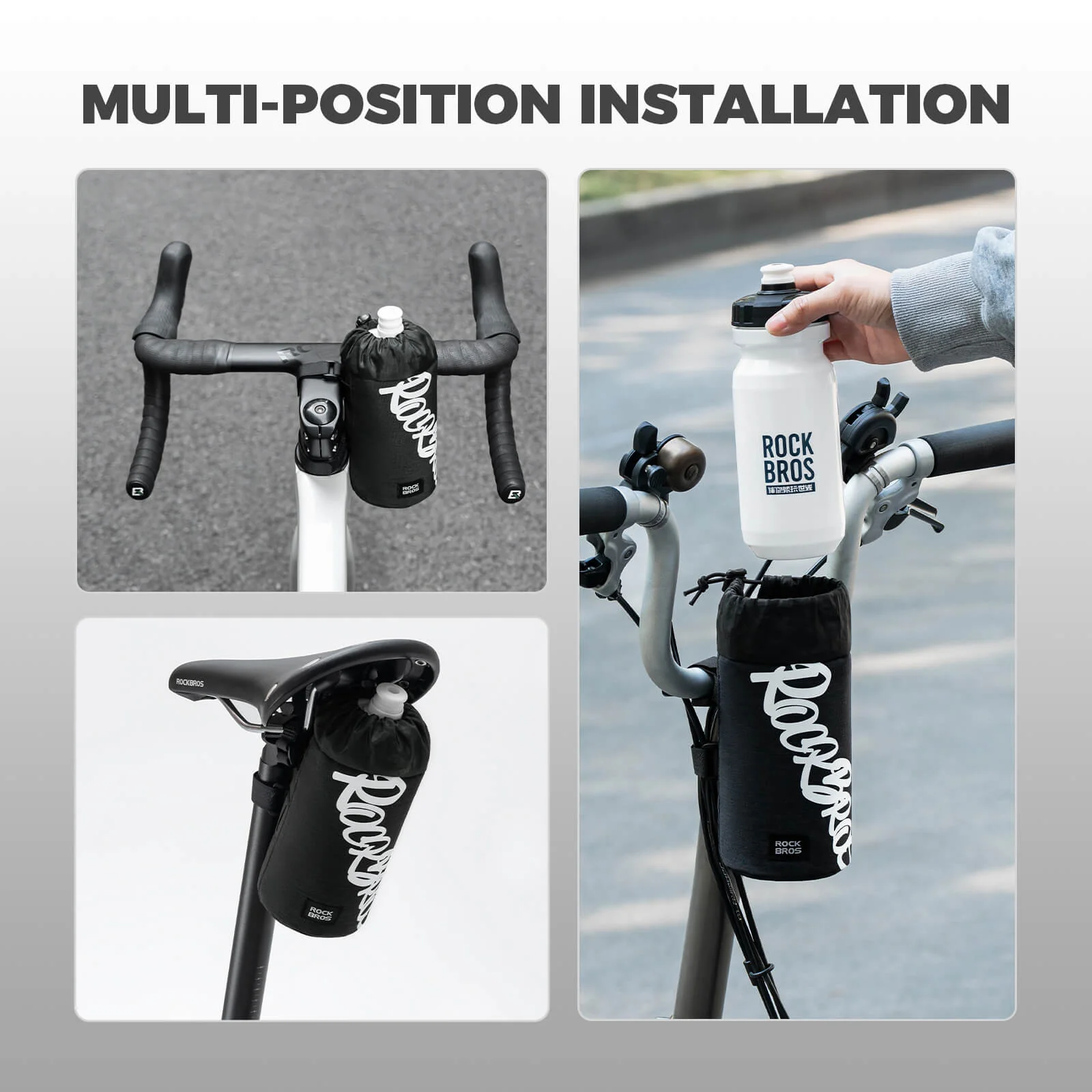 ROCKBROS Bicycle Bottle Holder Handlebar Bag 1L - G004 - Image 17