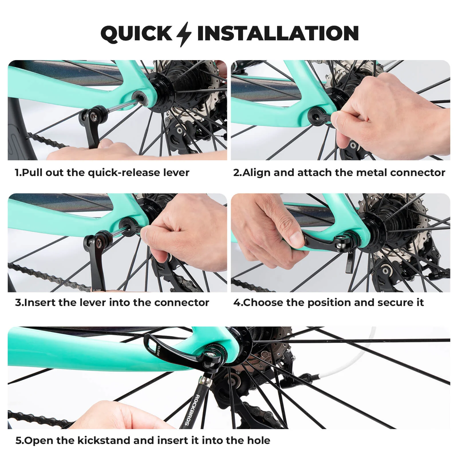 ROCKBROS Bicycle Kickstand Folding Portable - Image 7