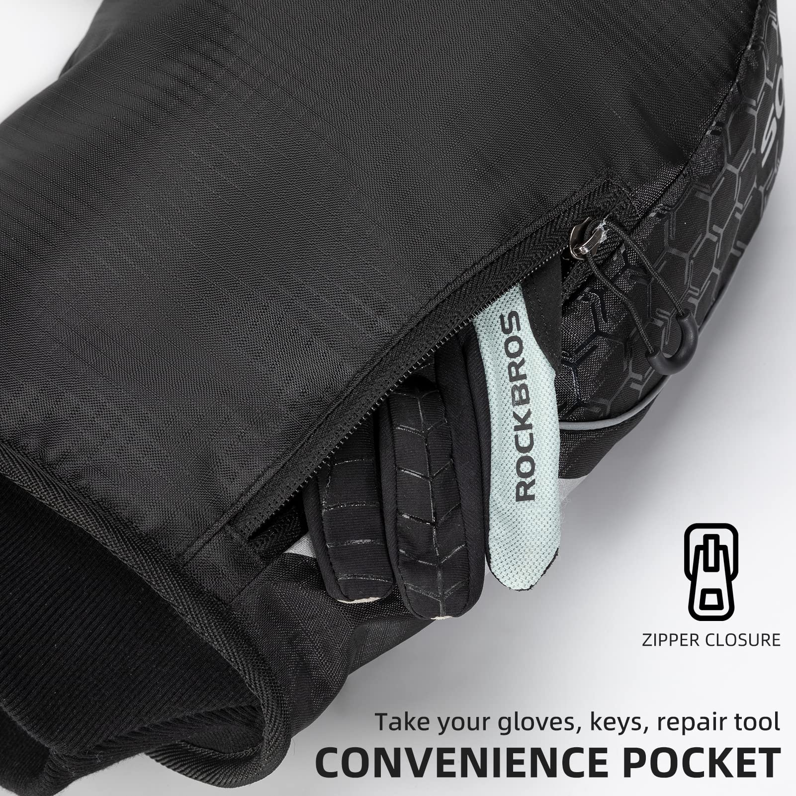 ROCKBROS Bike Handlebar Gloves Thermal Cycling Gloves Windproof Waterproof - Image 22