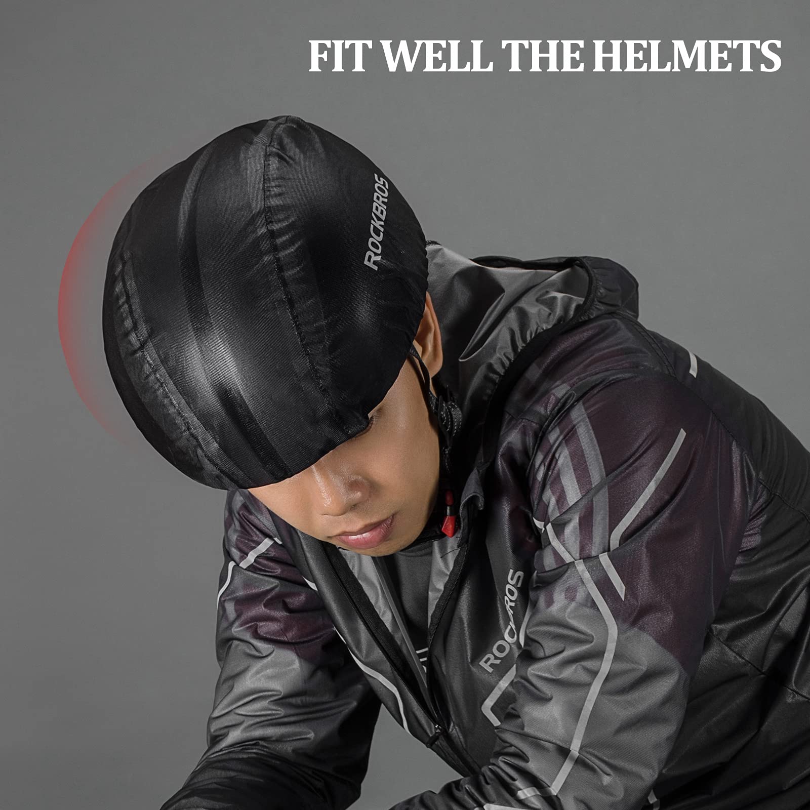 ROCKBROS Bike Helmet Cover with Reflective Logo Rainproof & Dustproof - Image 16