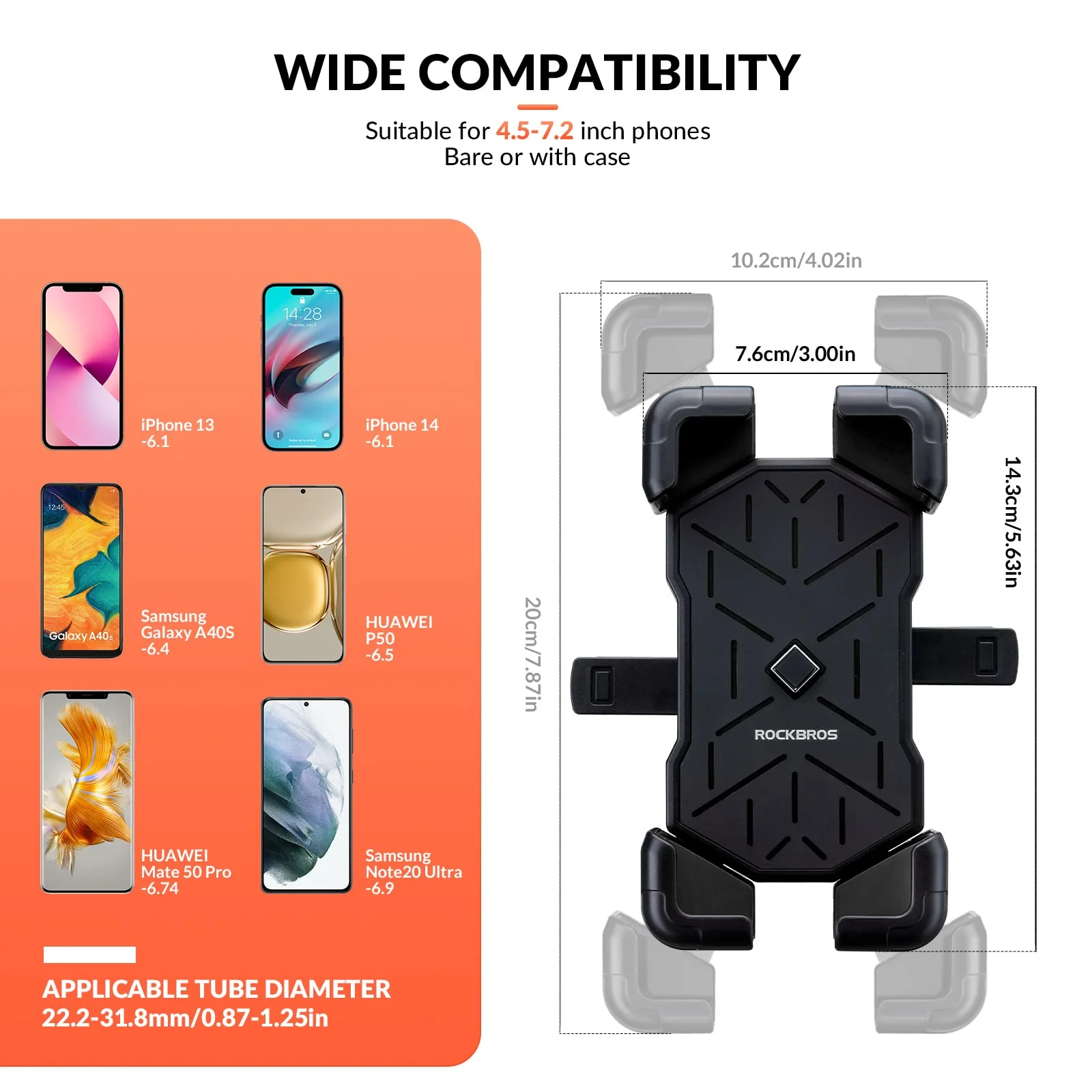 ROCKBROS Bike Mobile Phone Holder 360° Rotatable - Image 2