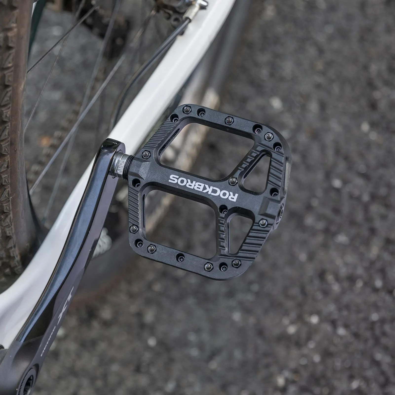 ROCKBROS Bike Pedals Nylon Fiber 9/16 Cycling Wide Platform Flat - Image 7
