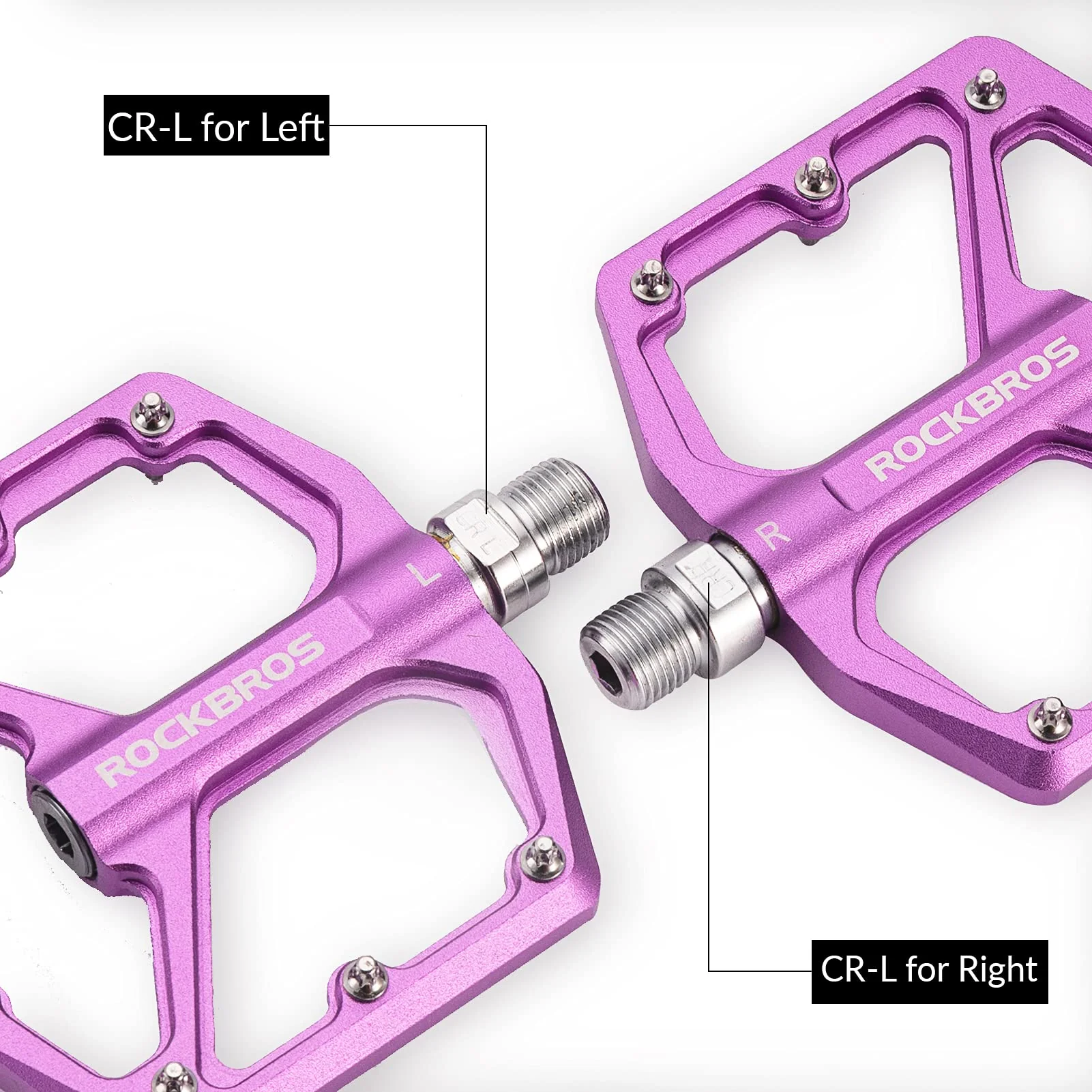 ROCKBROS Bike Pedals Ultra Lightweight Flat Pedals 9/16 Inch (Pair) - Image 26