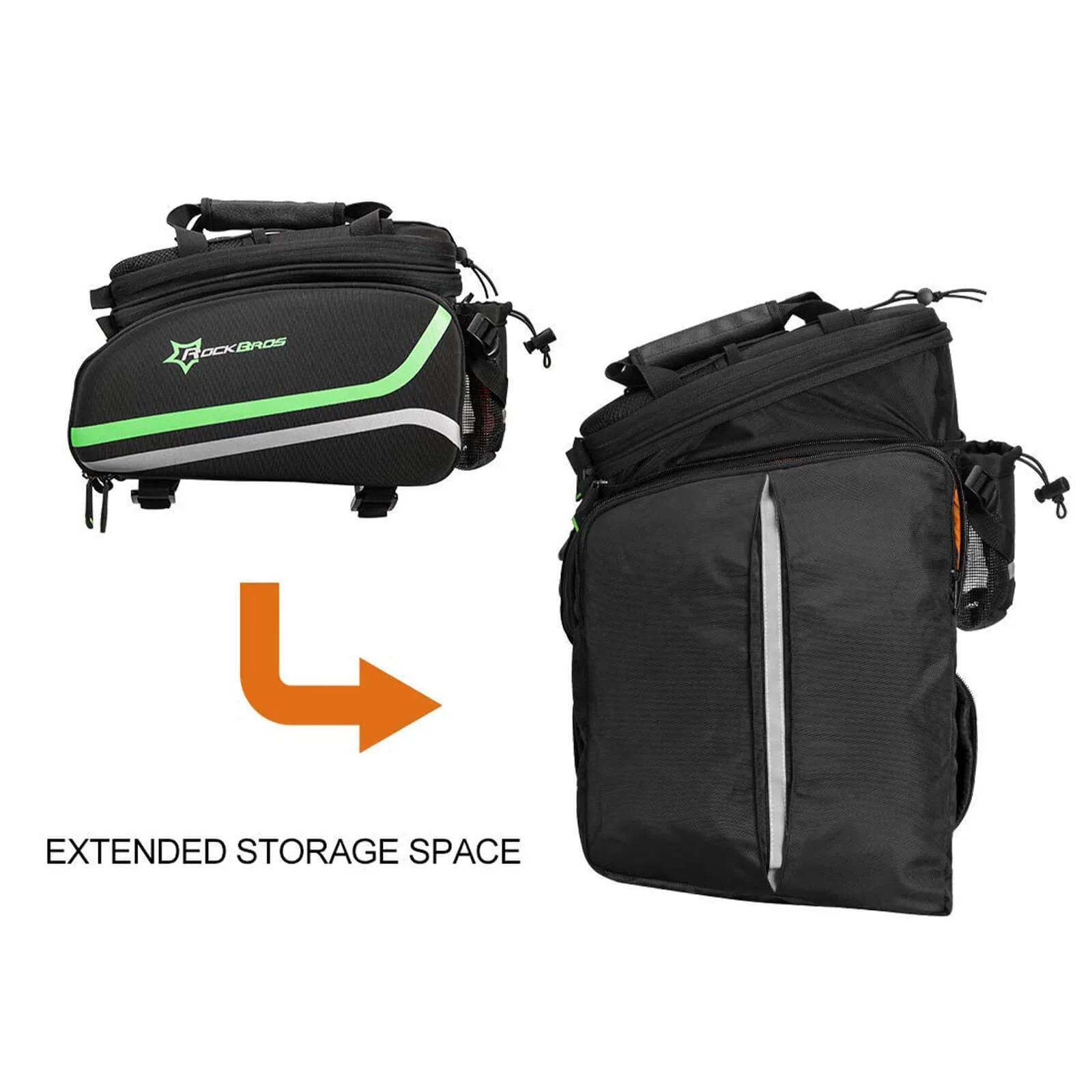 ROCKBROS Bike Rear Rack Pannier Waterproof Bag Bike Trunk Pack - Image 2