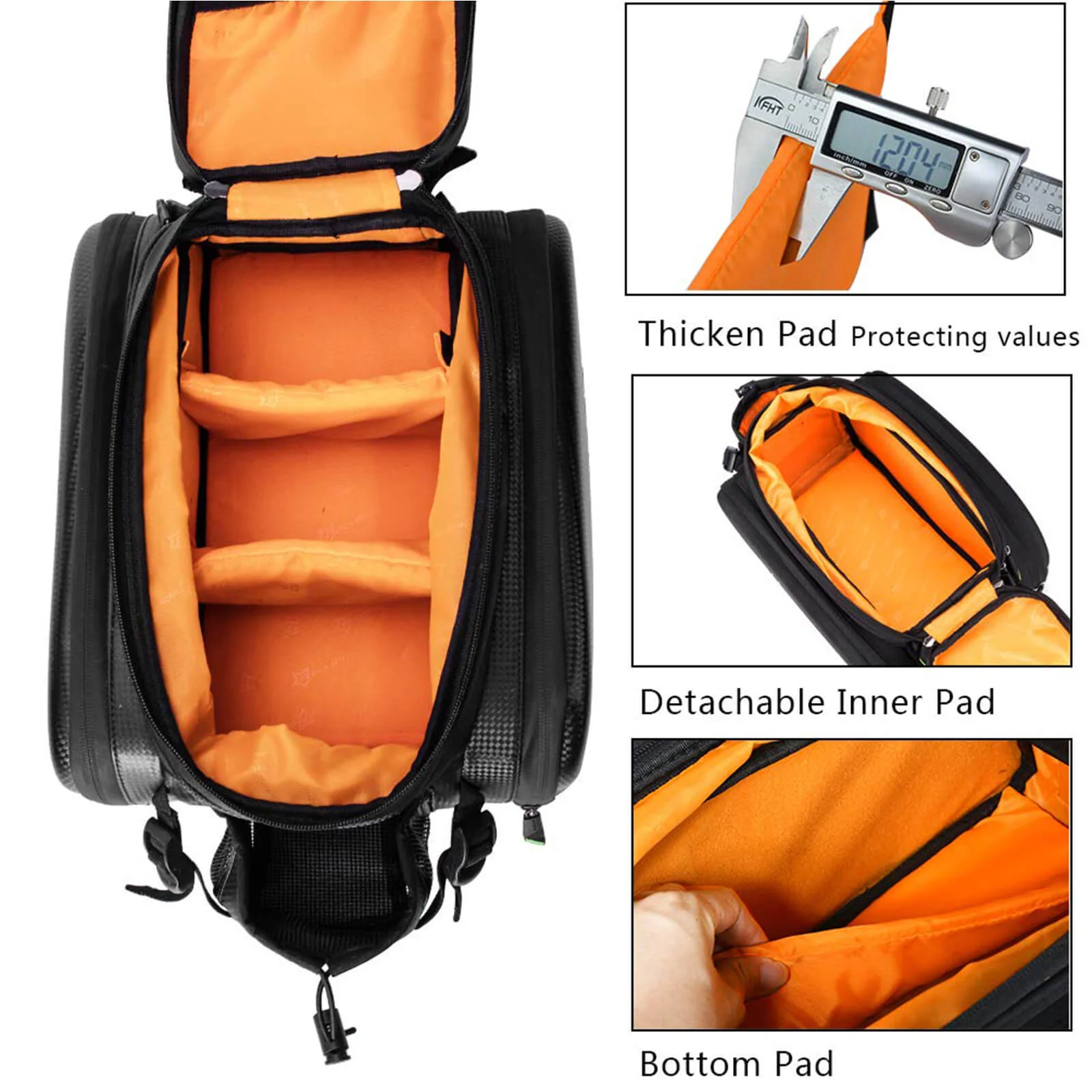 ROCKBROS Bike Rear Rack Pannier Waterproof Bag Bike Trunk Pack - Image 5