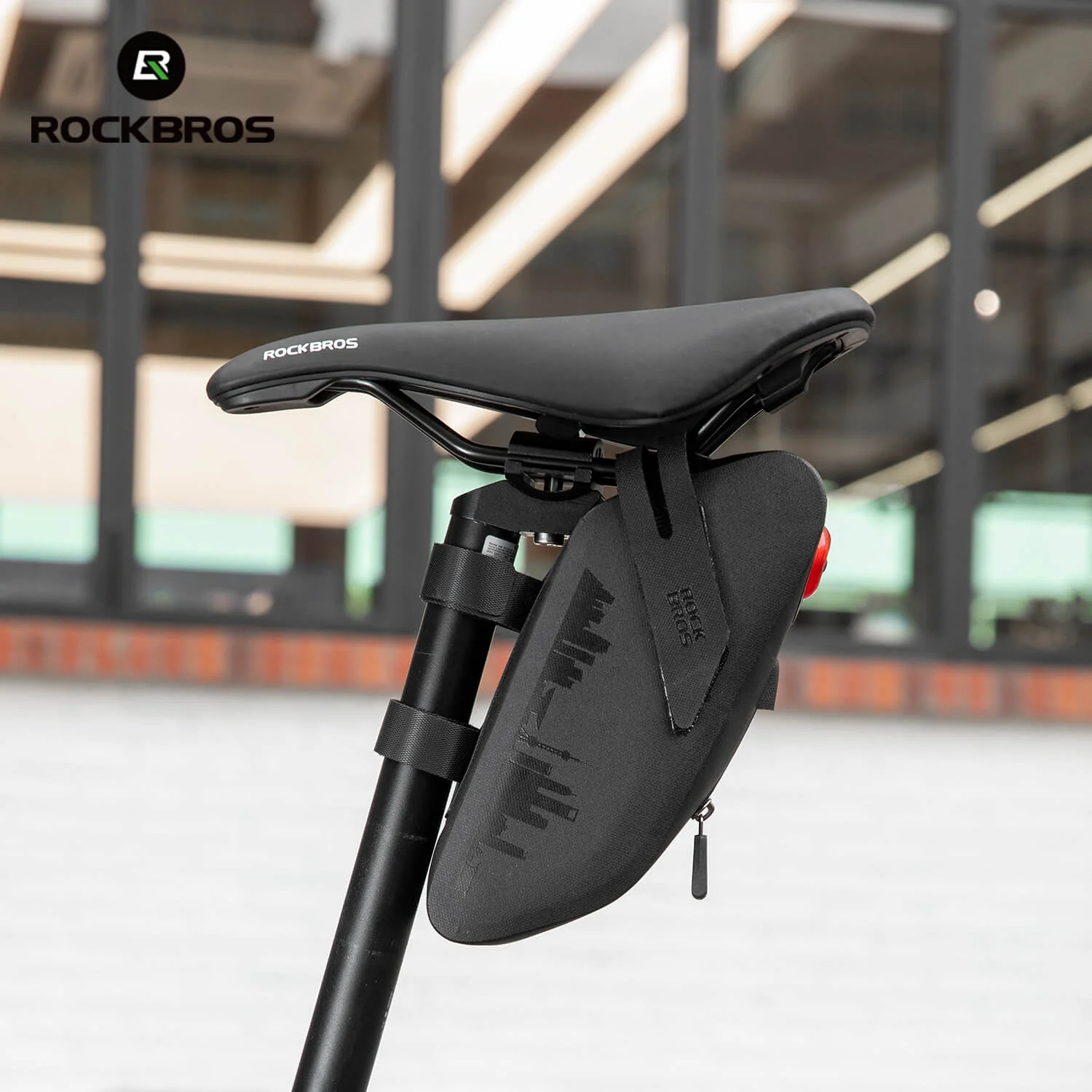 ROCKBROS Bike Saddle Bag Waterproof with Brake Sensor Tail Light - AS-078-1 - Image 7