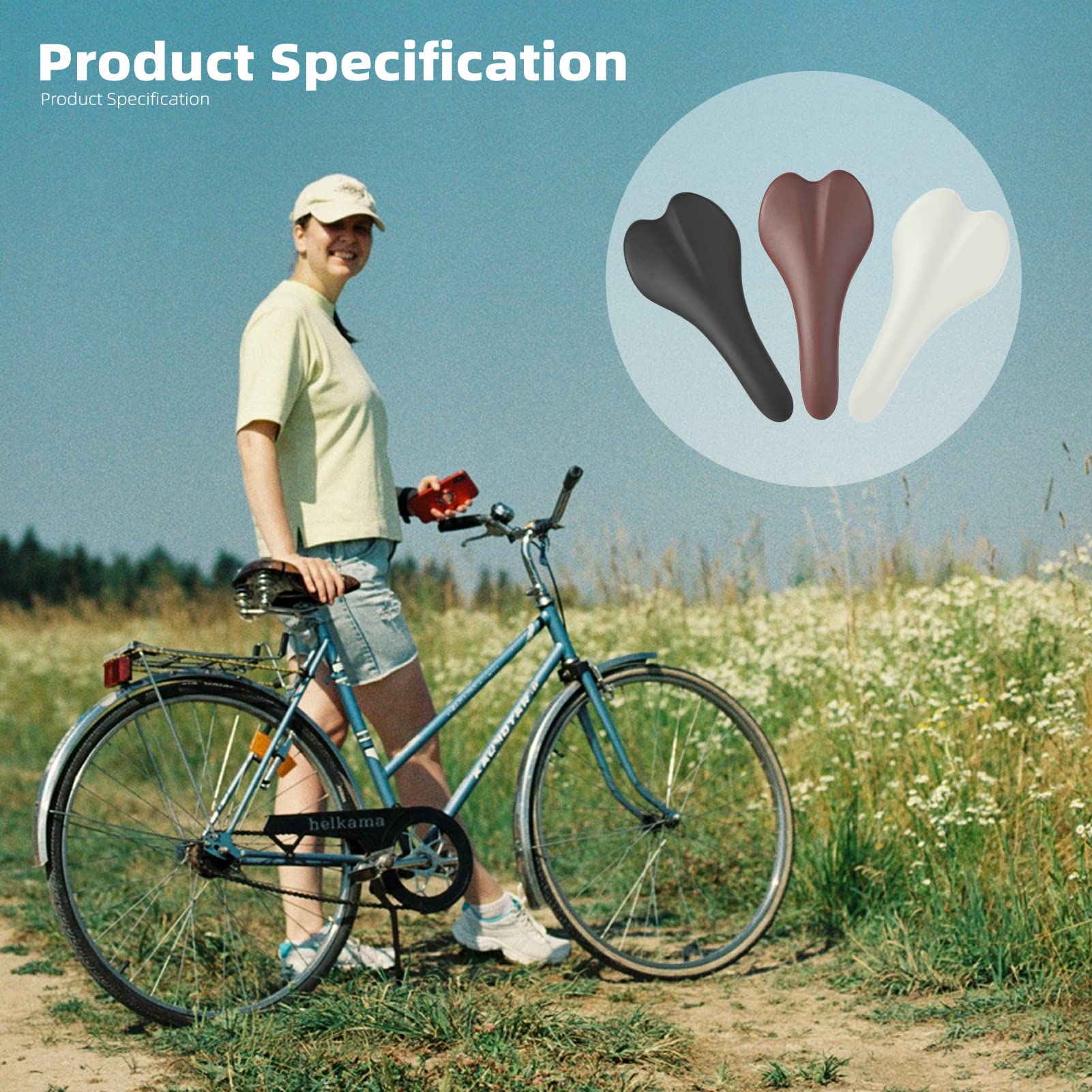 ROCKBROS Bike Seat Cushion Comfortable Soft Waterproof Bicycle Saddle - Image 8