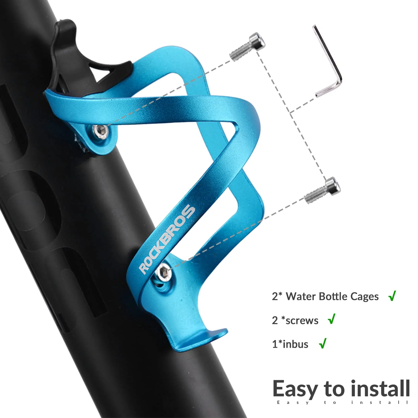 ROCKBROS Bike Water Bottle Cage Aluminum Alloy Bicycle Bottle Holder - Image 22