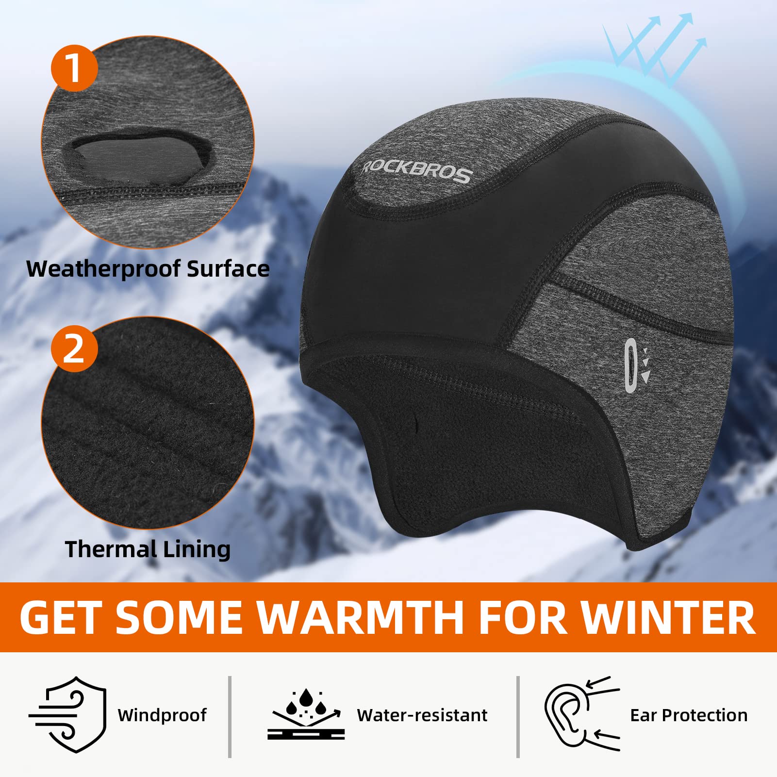 ROCKBROS Cycling Cap Under Helmet with Sunglasses Holes - Image 5