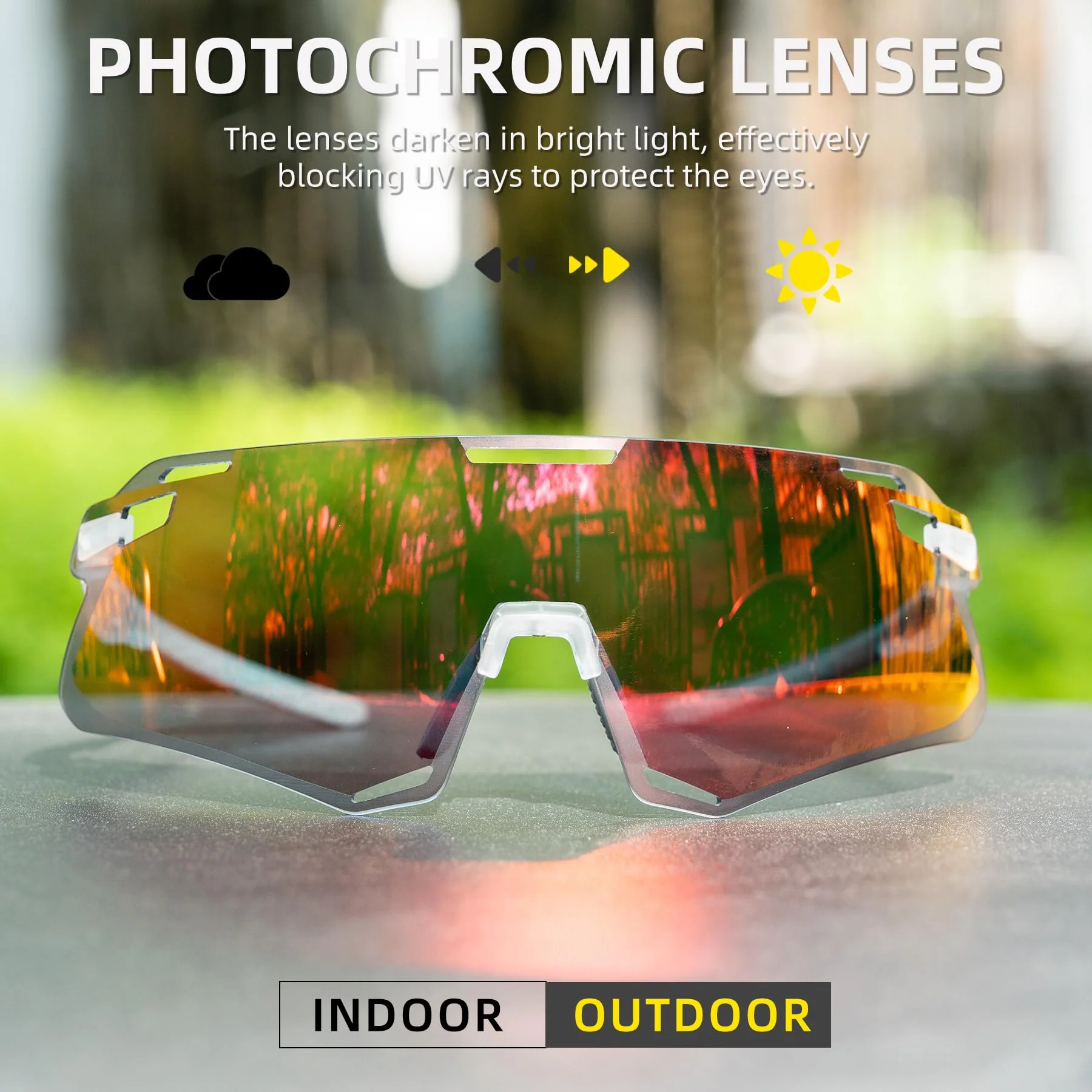 ROCKBROS Photochromic Cycling Sunglasses Frameless - SP318 - Image 7