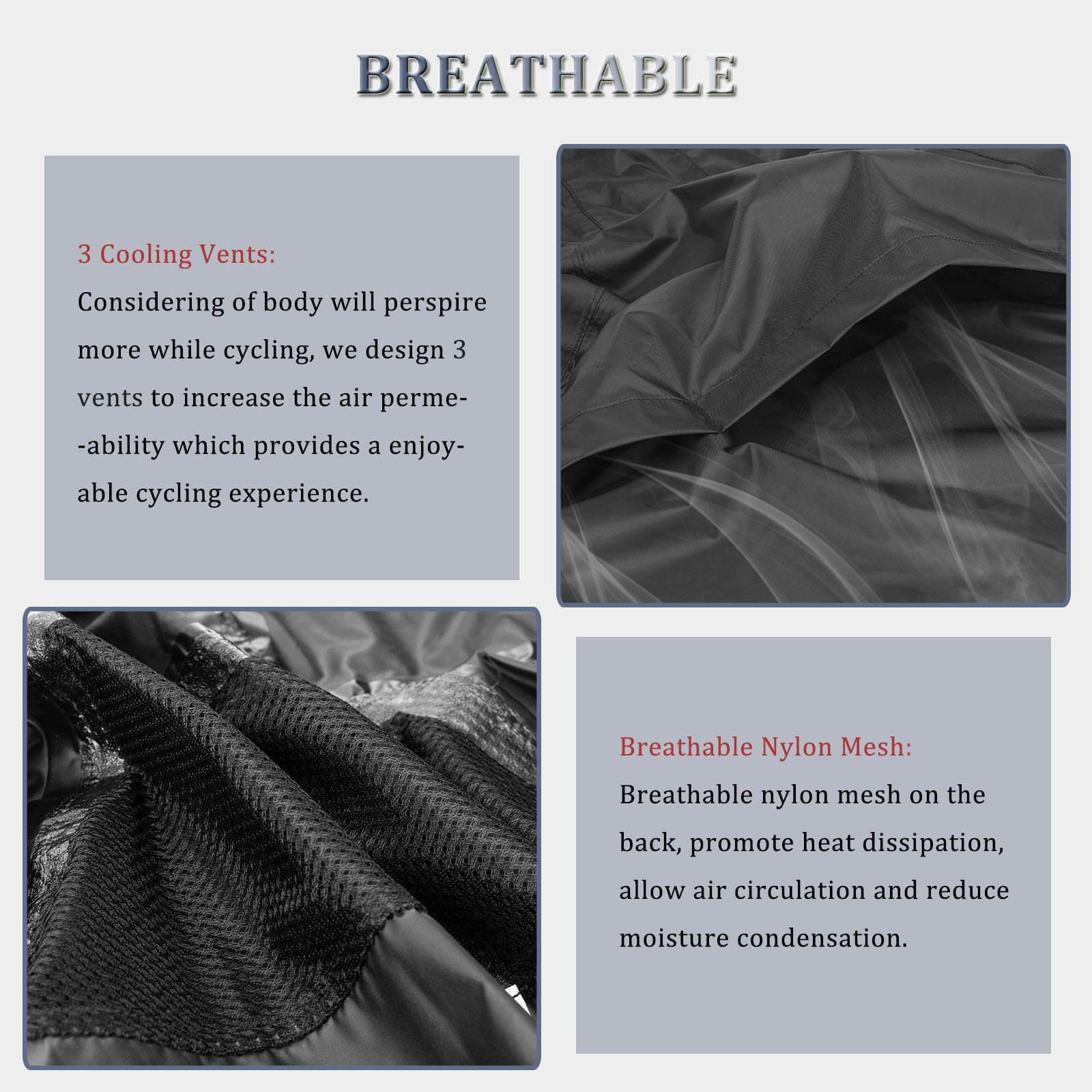 ROCKBROS Cycling Jacket Waterproof Rain Jacket Reflective Unisex - Image 8