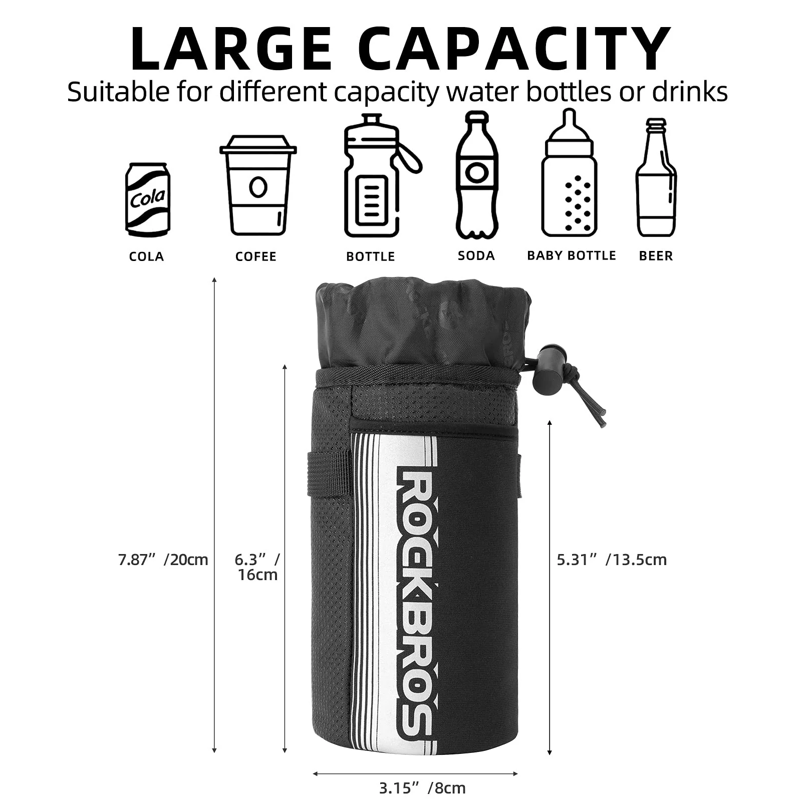 ROCKBROS Insulated Bike Bag with Water Bottle Holder & Mobile Phone Pocket - Image 6