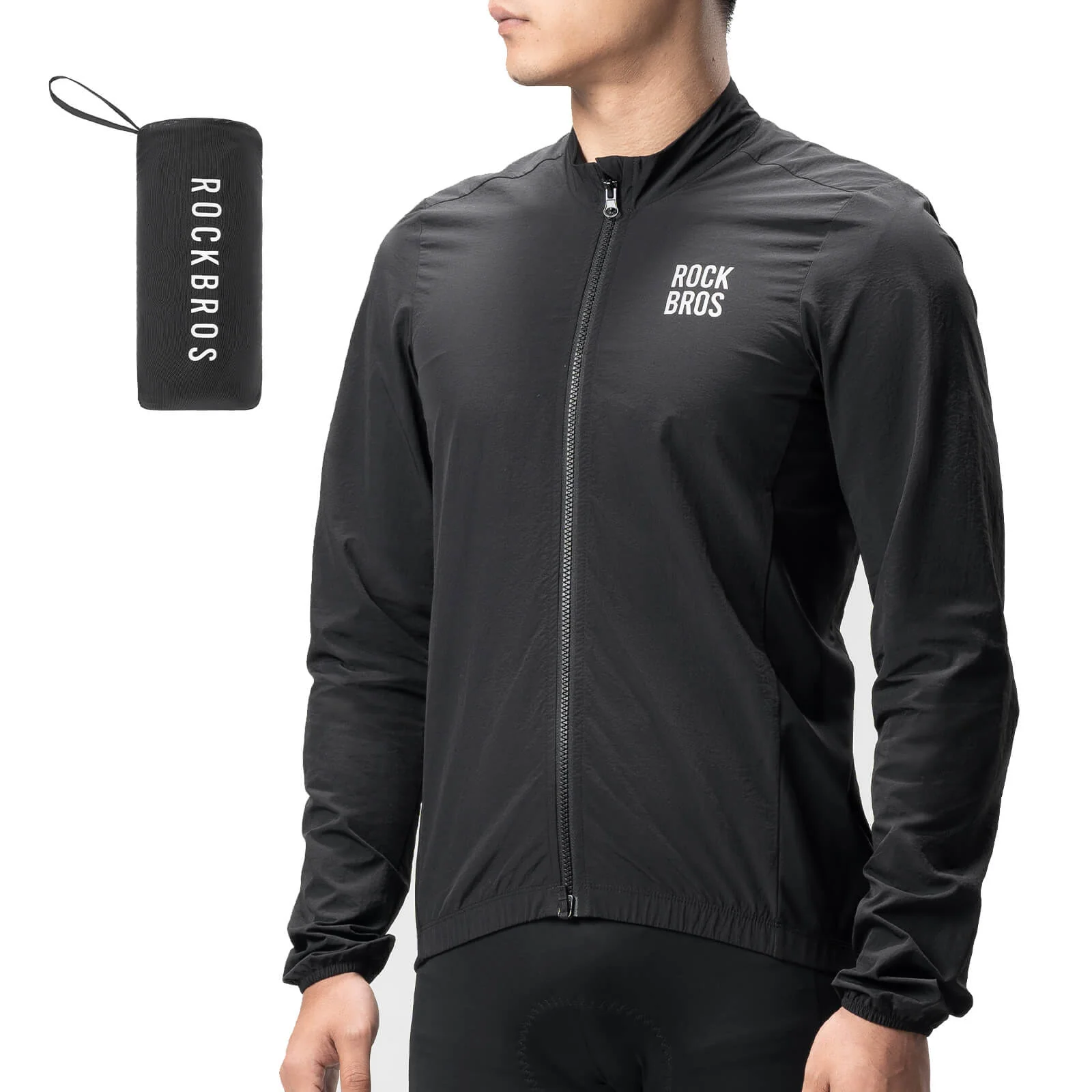ROCKBROS Long-Seeved Cycling Windbreaker Jacket Foldable - Image 5