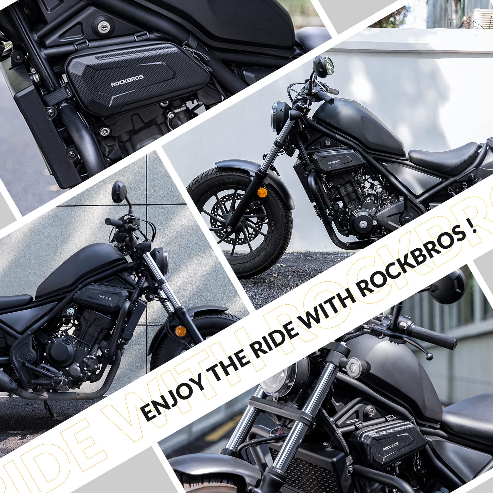 ROCKBROS Motorcycle Bag Motorcycle Water-Repellent Tool Bag 1.5L Black - Image 3