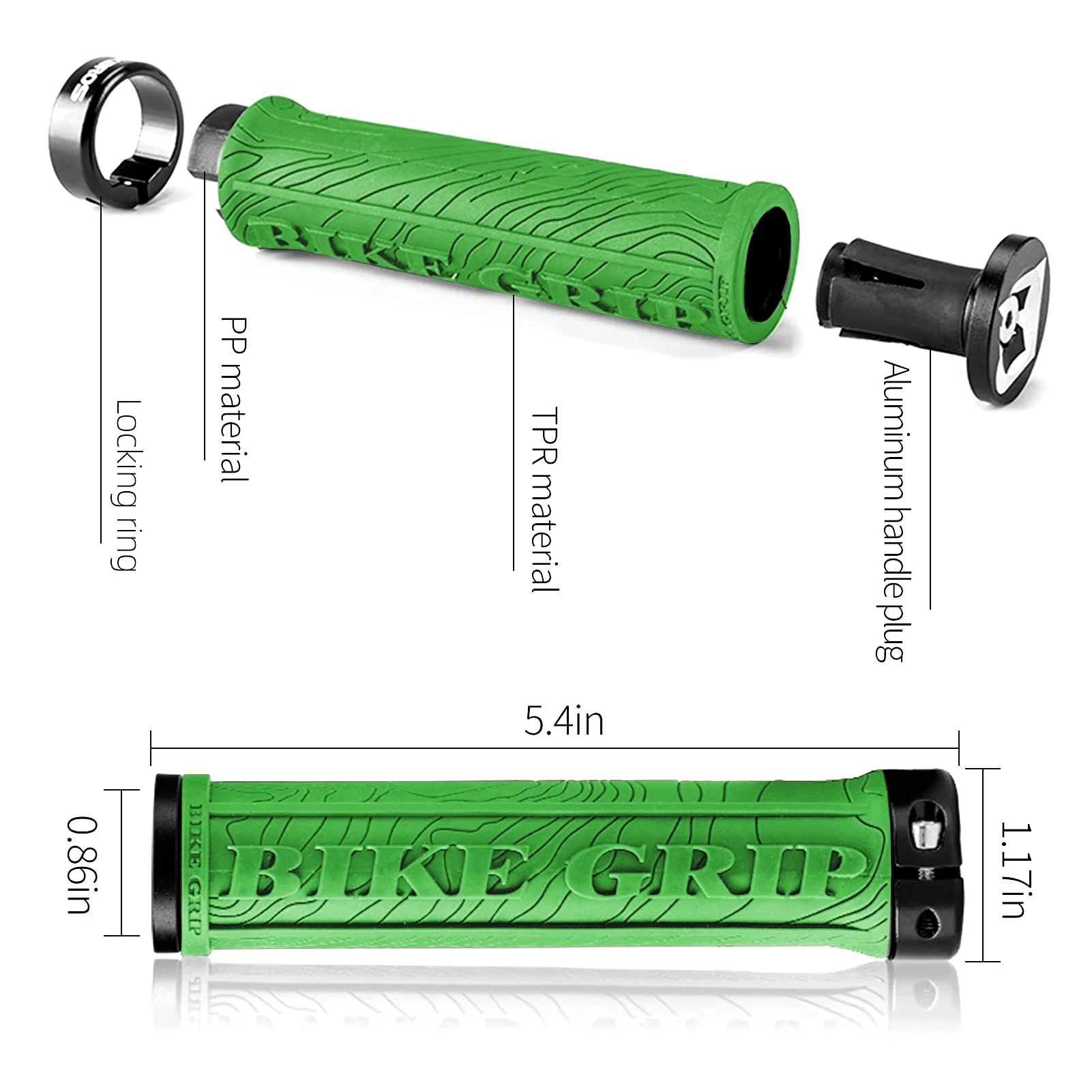 ROCKBROS Mountain Bike Handlebar Grips Double Lock-on Rubber Anti-slip - Image 22