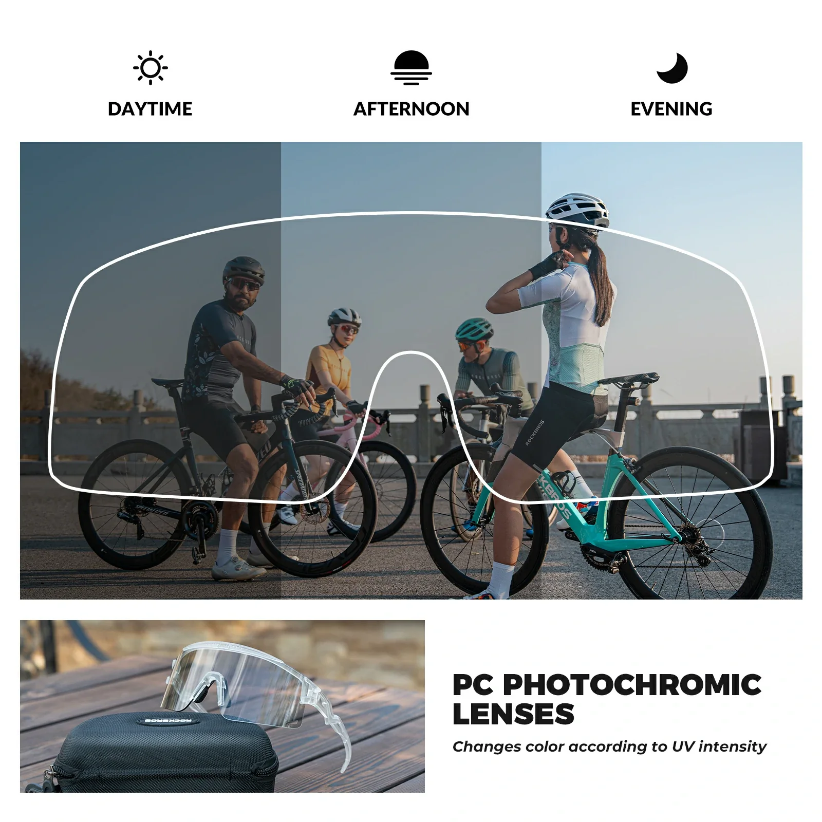 ROCKBROS Photochromic / Polarized Cycling Sunglasses - SP337 - Image 8
