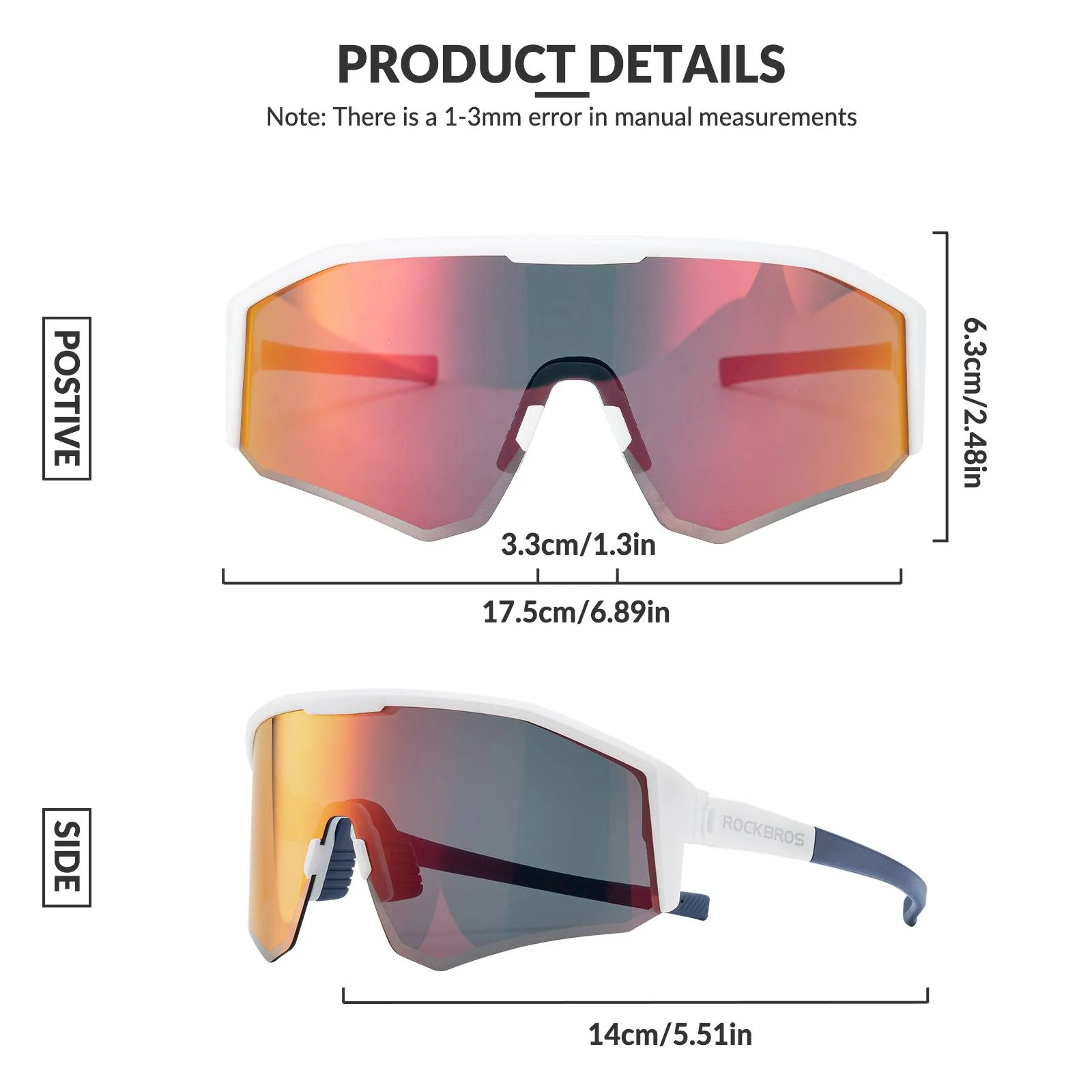 ROCKBROS Polarized Sports Glasses Adjustable Temple TAC Lenses TR90 Frame - Image 10