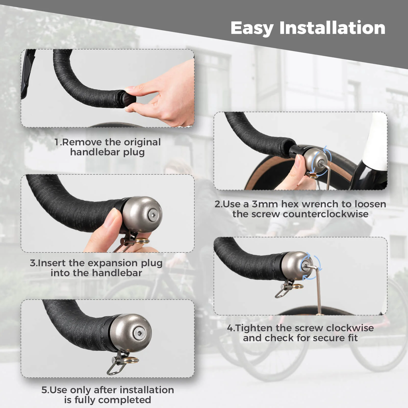 ROCKBROS Road Bike Bell Handlebar Plug - Image 12