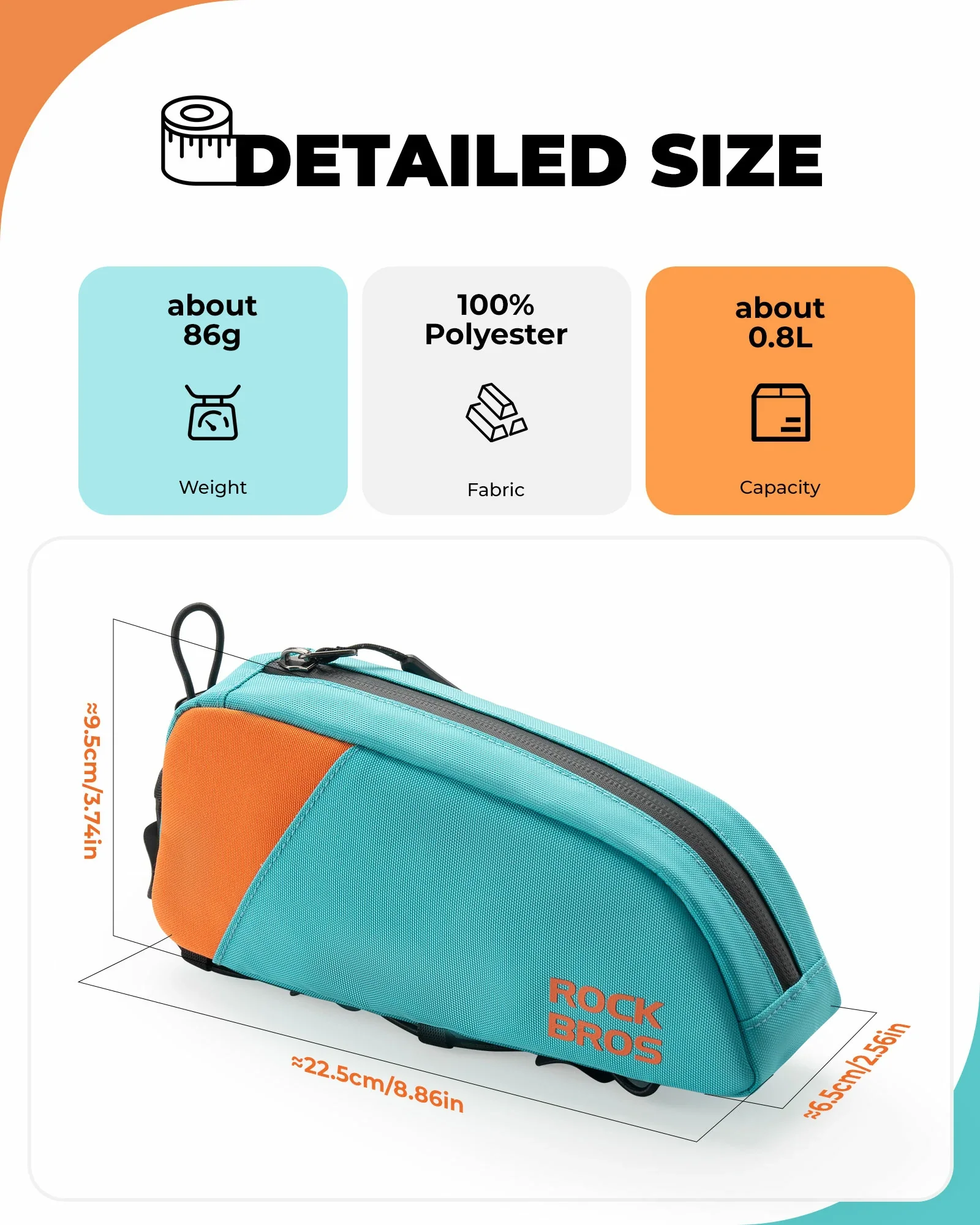 Slim Compact Bike Top Tube Bag - 078 - Image 6