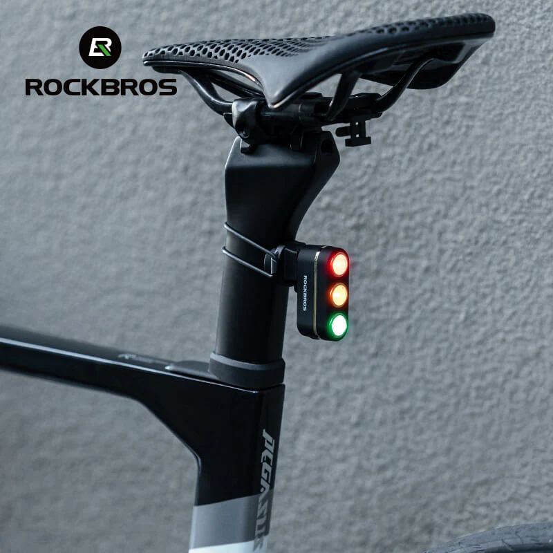 ROCKBROS Smart Rear Bike Light 3-Colour LED Brake-Sensing - Image 10