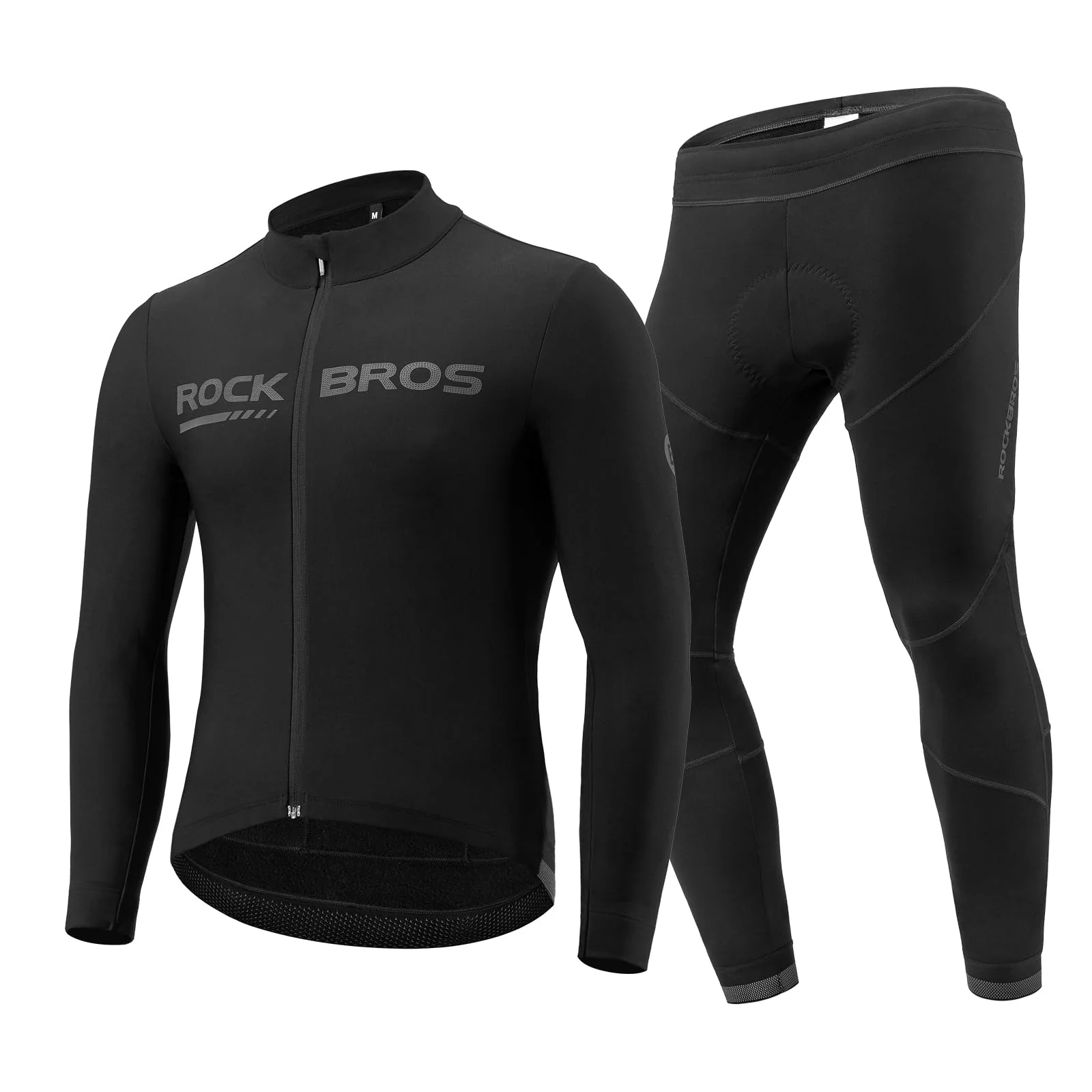 ROCKBROS Windproof Cycling Suit Jersey and Trousers Set with Rear Pockets