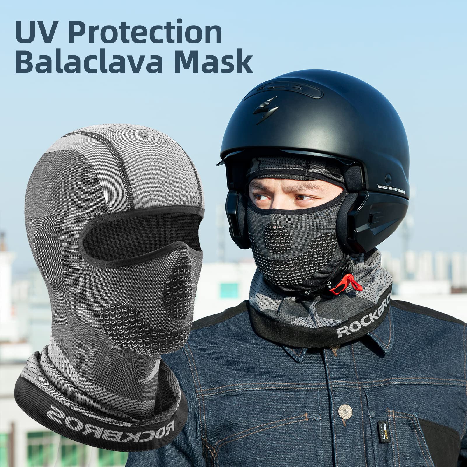 ROCKBROS Winter Balaclava Thermal Knitted Face Cover Men Women Ski Mask - Image 12